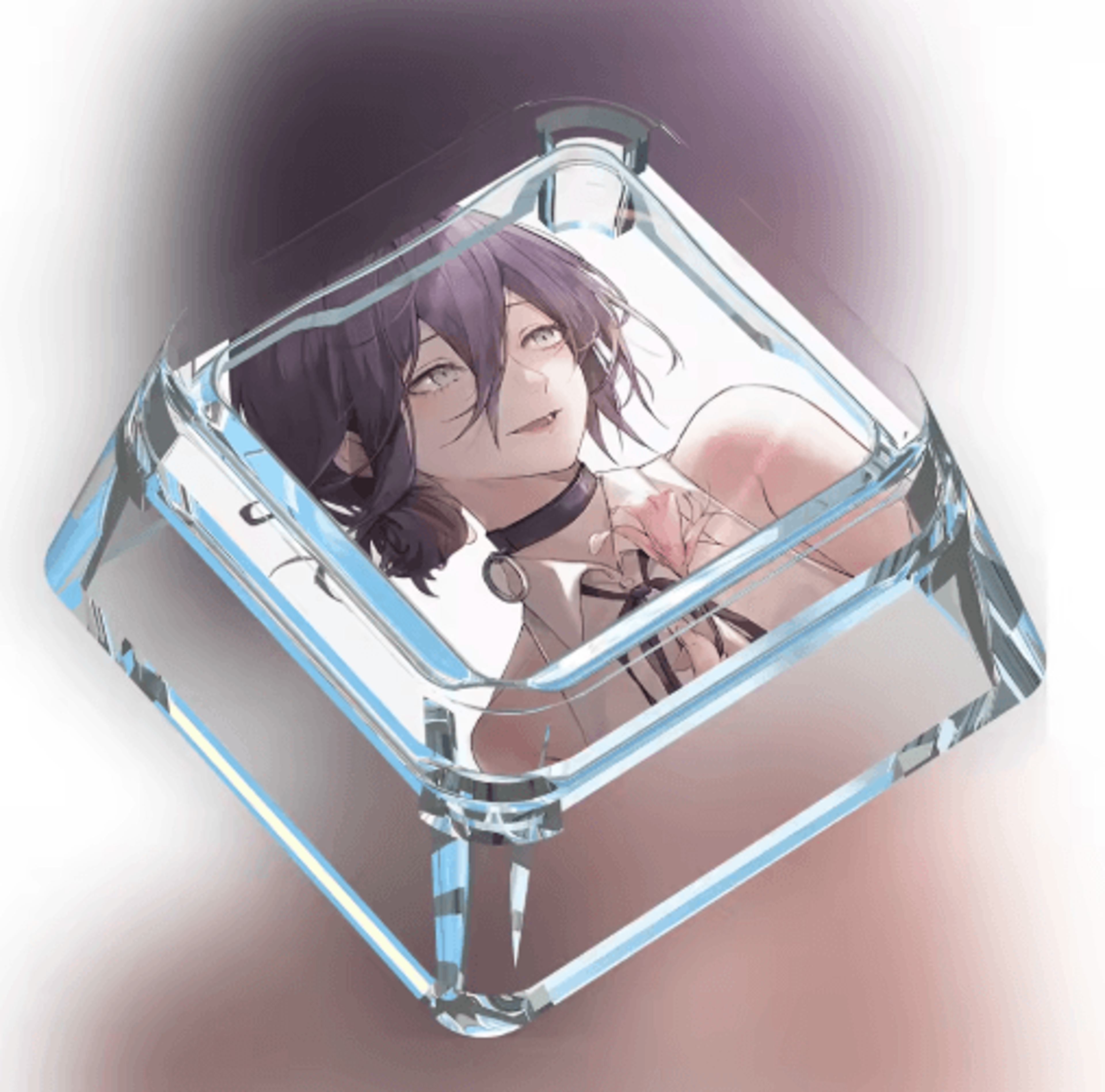 Chainsaw Man Reze Anime Keycap  Cute 1U Artisan Mechanical Keyboard Keycap 3