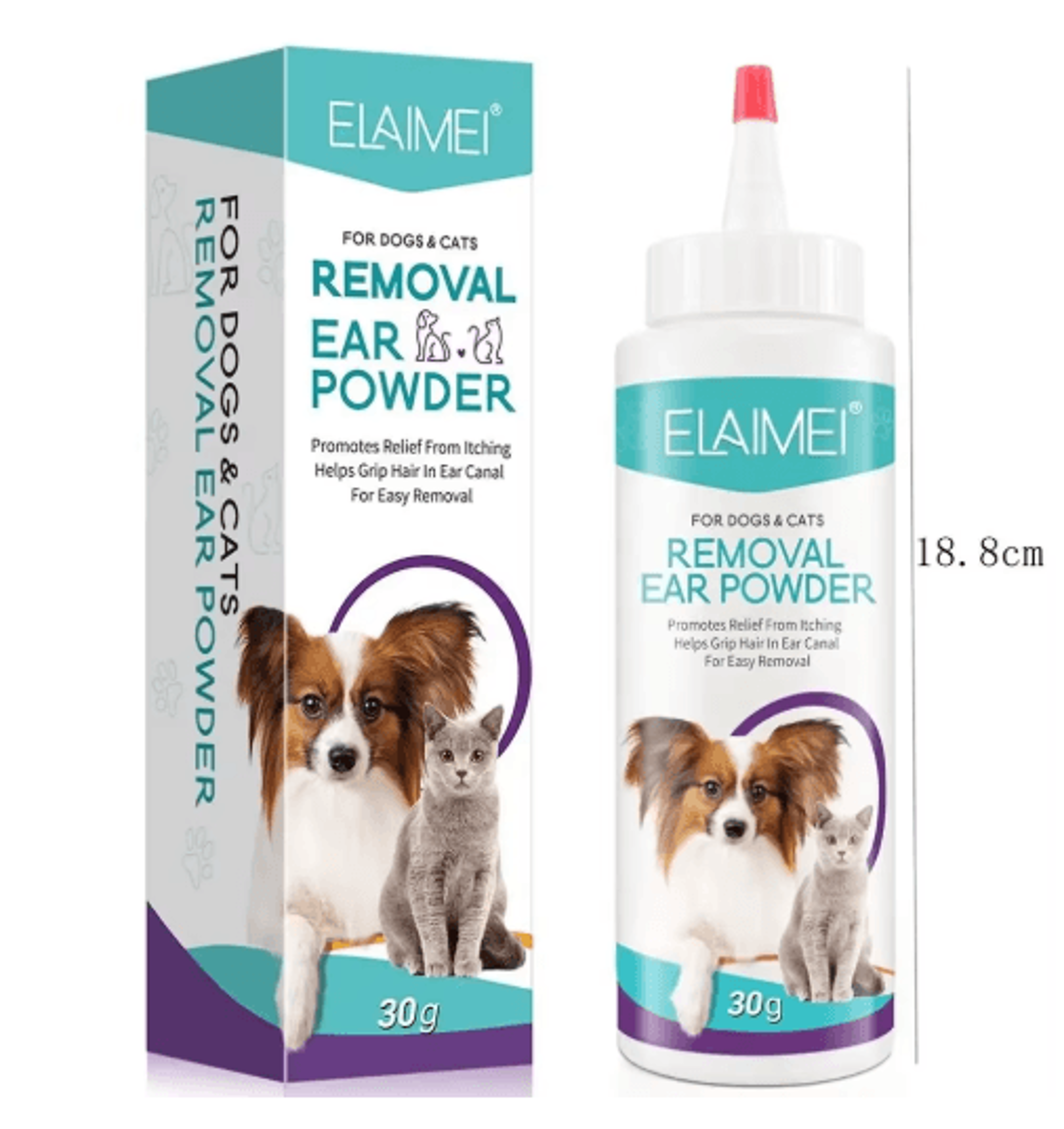 Pet Ear Hair Removal Powder  Gentle Ear Cleaning Powder For Dogs  Cats 30g 1