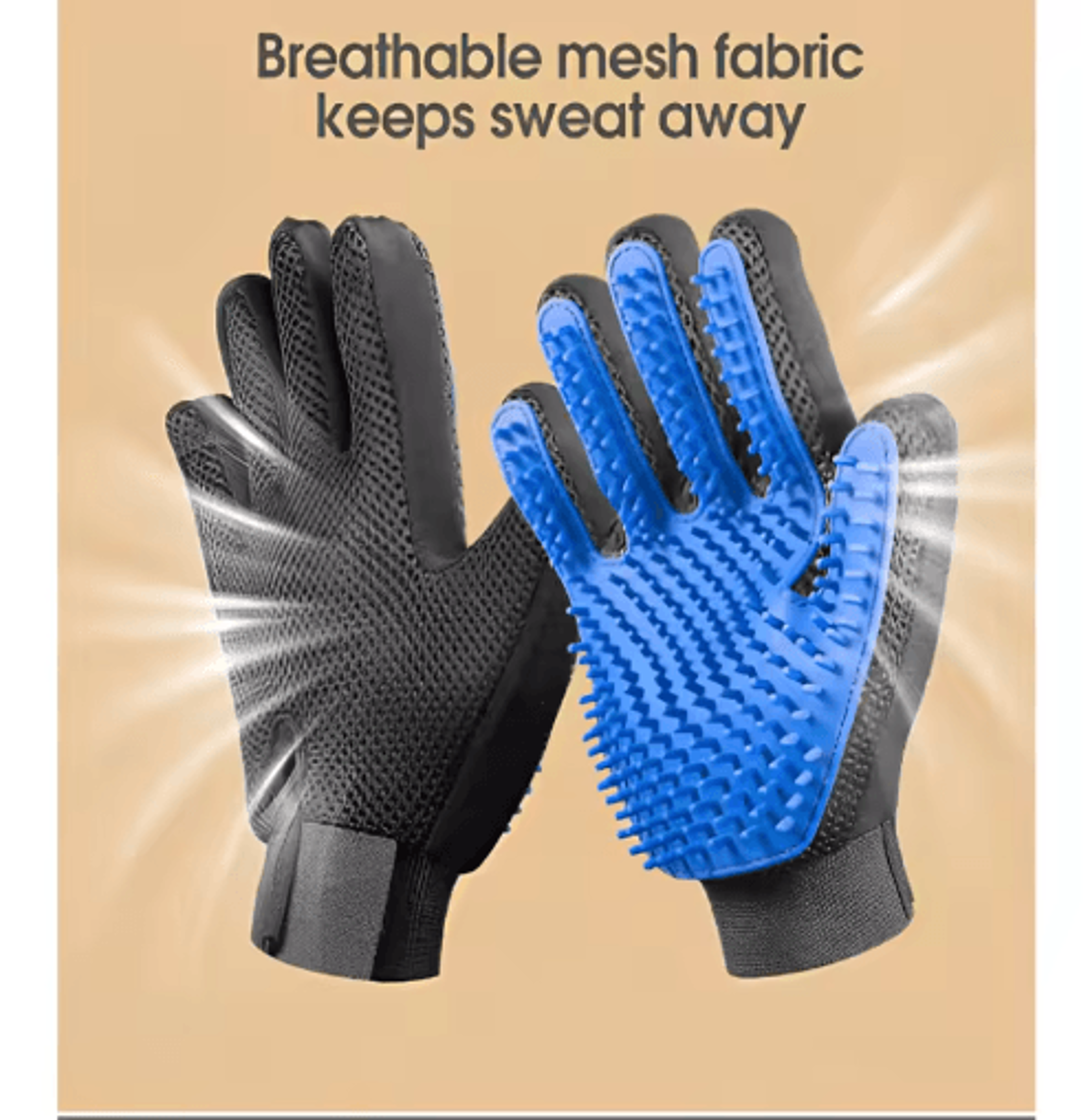 Pet Grooming Glove Brush  Gentle Deshedding  Massage Hair Remover For Dogs And Cats 8