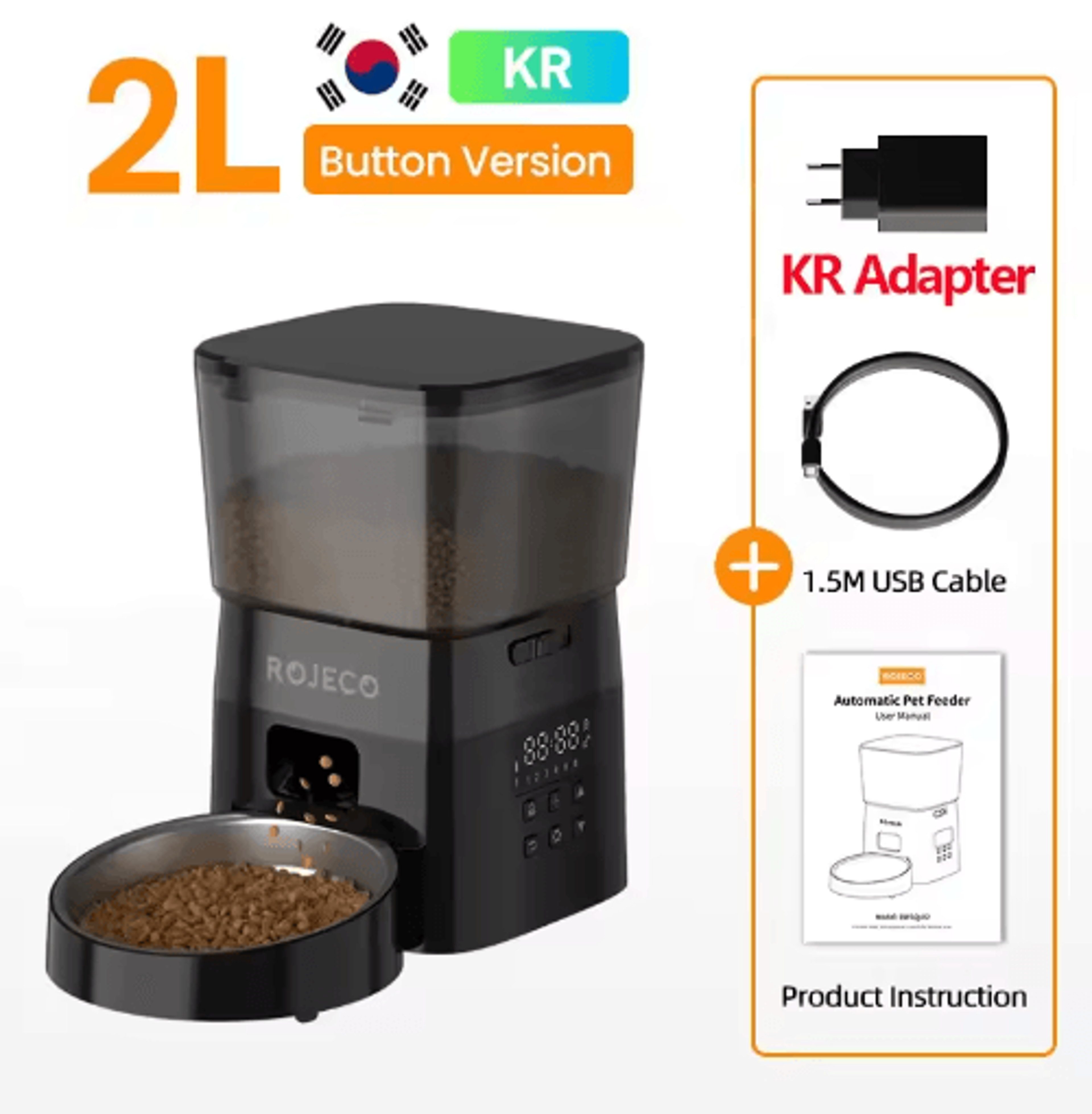 ROJECO Smart Automatic Pet Feeder For Cats  Dogs 3