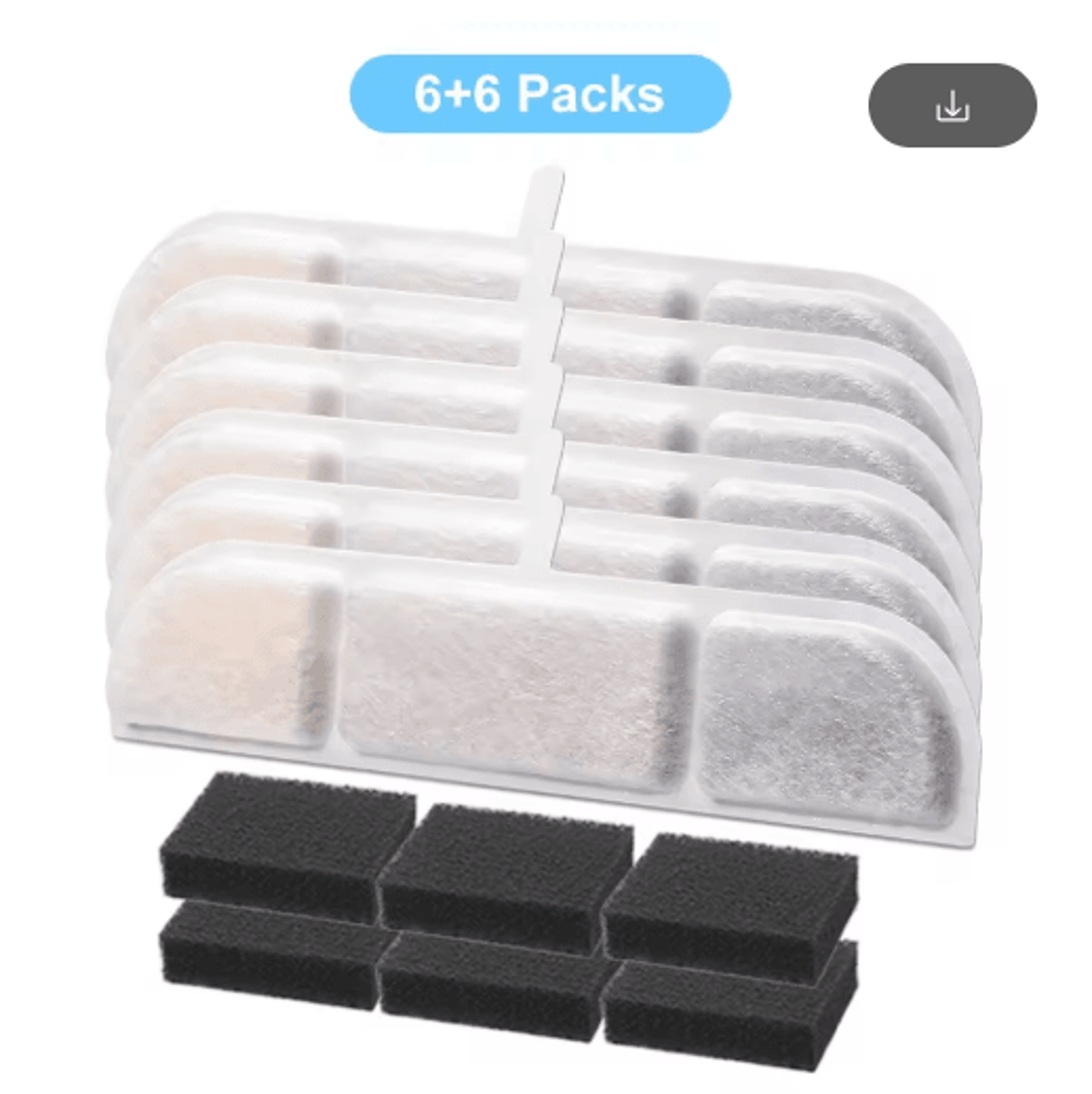 DownyPaws Activated Carbon Filter Replacement For Cat Water Fountain 2