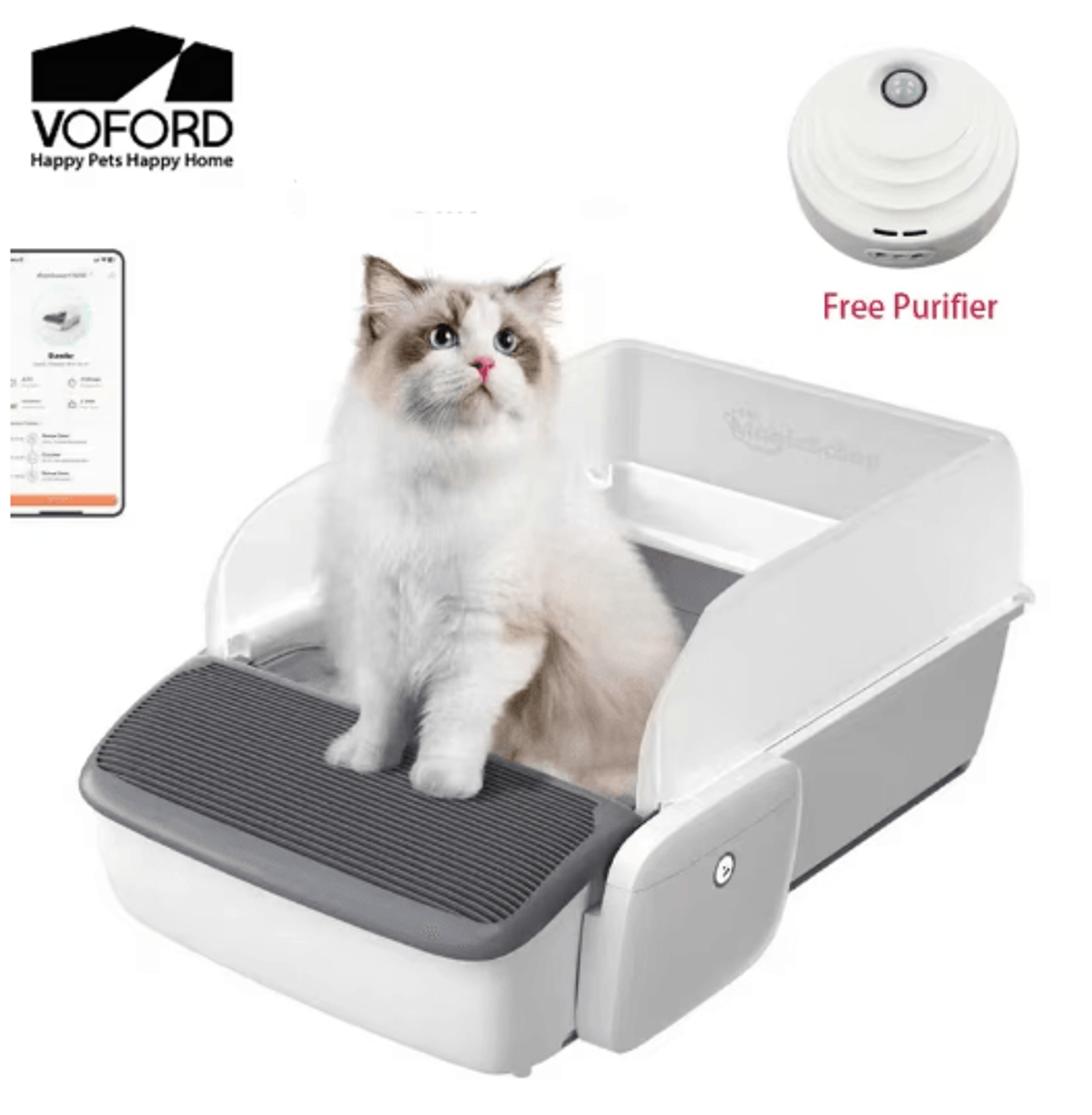 Automatic SelfCleaning Cat Litter Box With Air Purifier 0