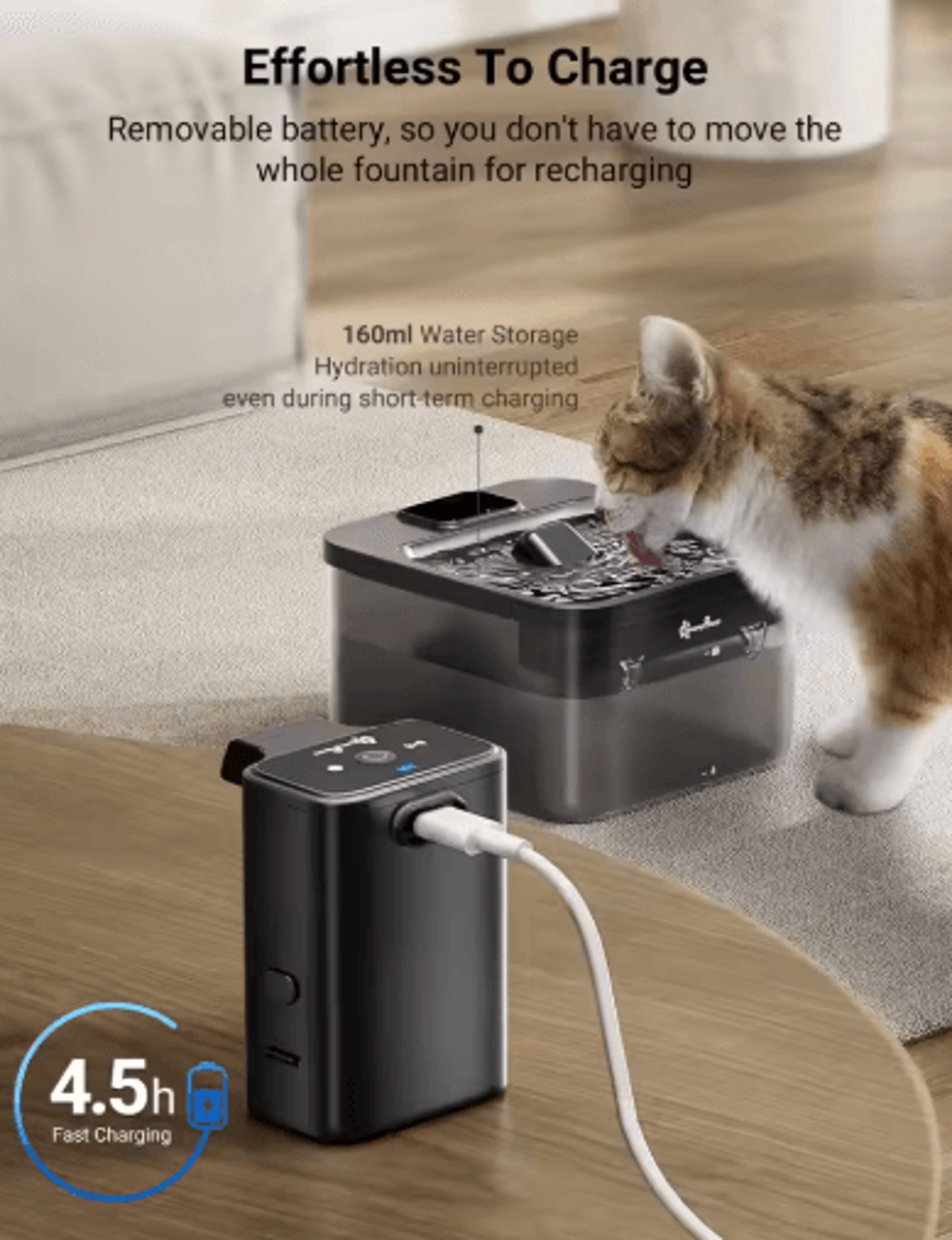 DownyPaws 25L Wireless Automatic Pet Water Fountain With Motion Sensor 1