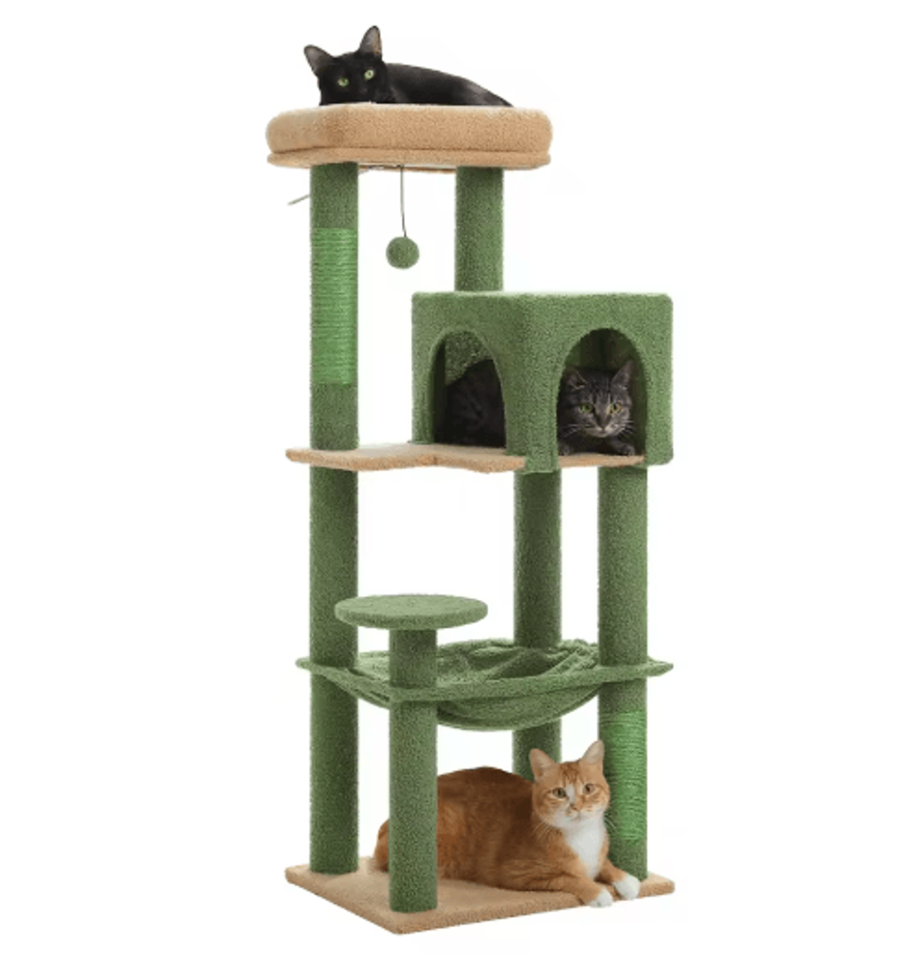 Climb Nest Multi Level Cat Tree Tower With Hammock Condo  Scratching Posts 1