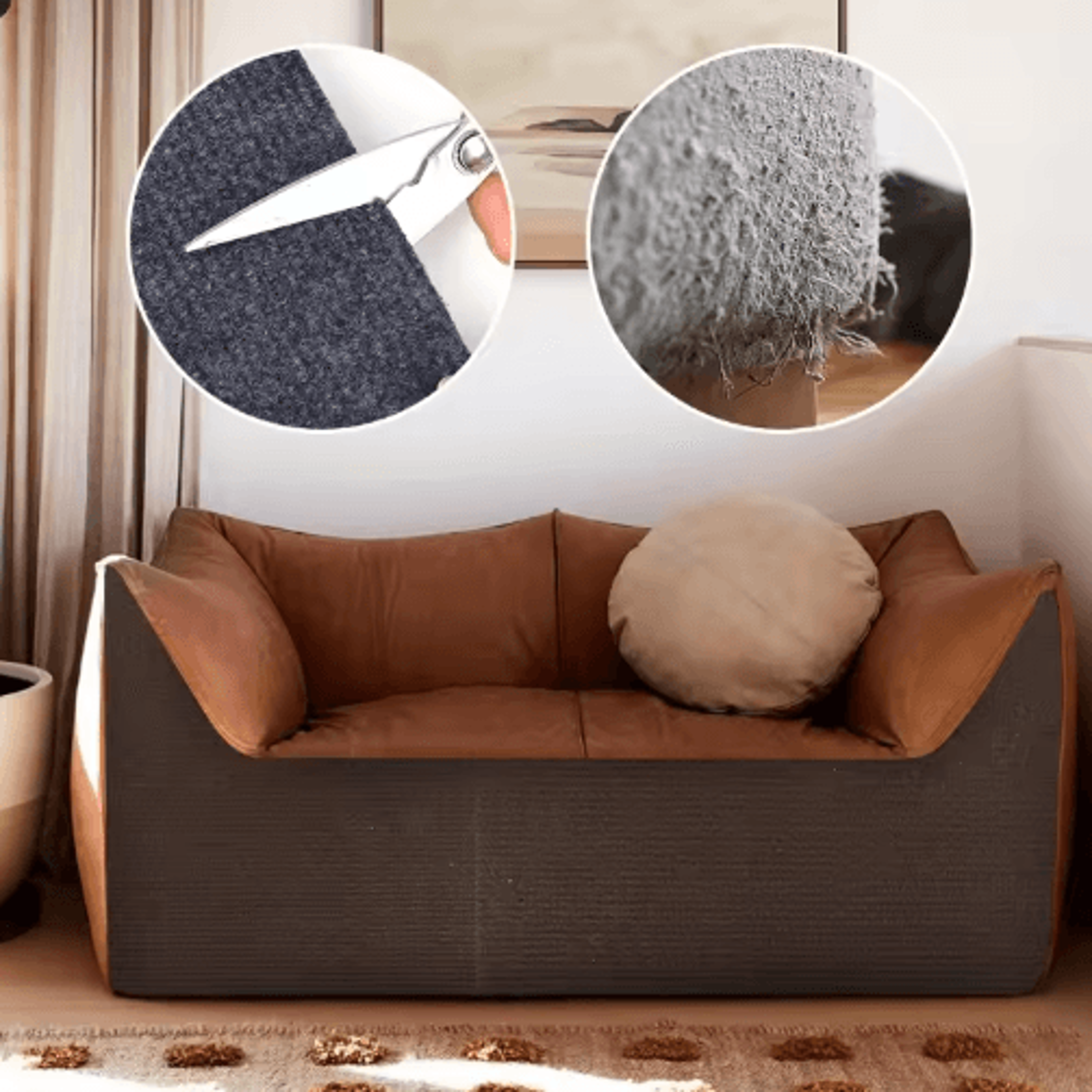 SelfAdhesive Sisal Cat Scratcher Mats  AntiSlip Furniture Protection Pads For Cats 9