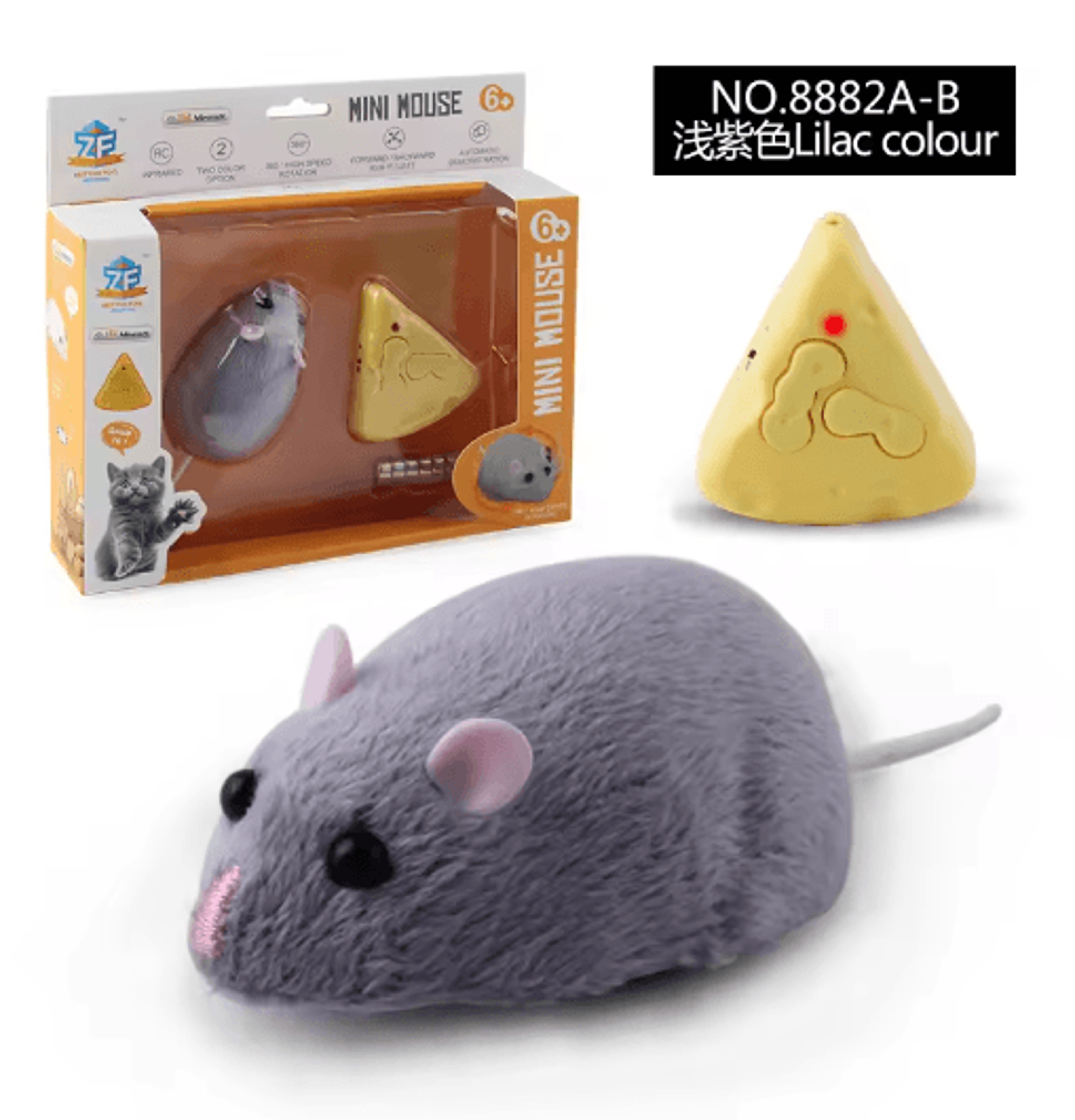 RC Mouse Cat Toy Infrared Remote Control Moving Rat Toy For Interactive Pet Play 2