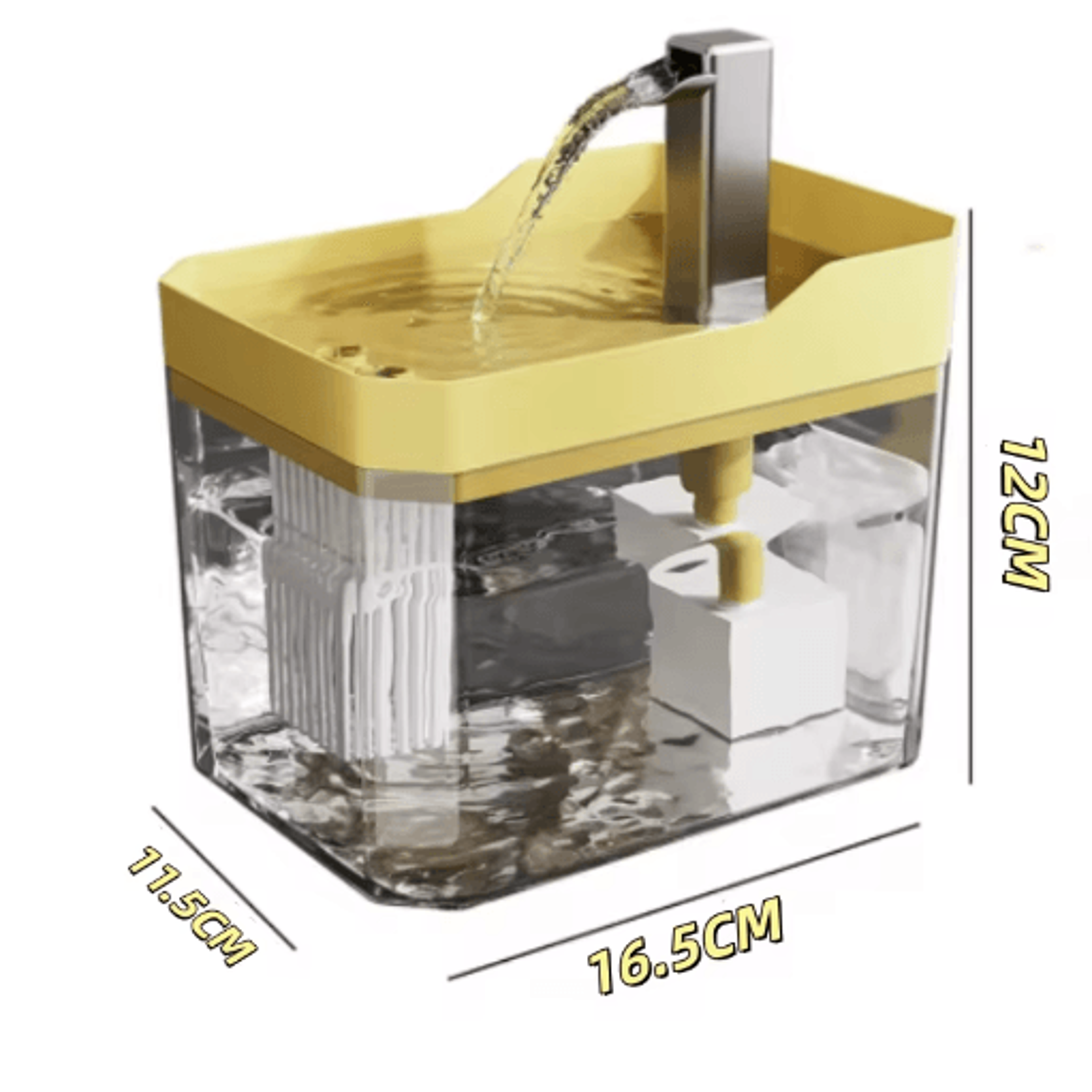 USB Cat Water Fountain With Auto Filter  Transparent Water Dispenser 4