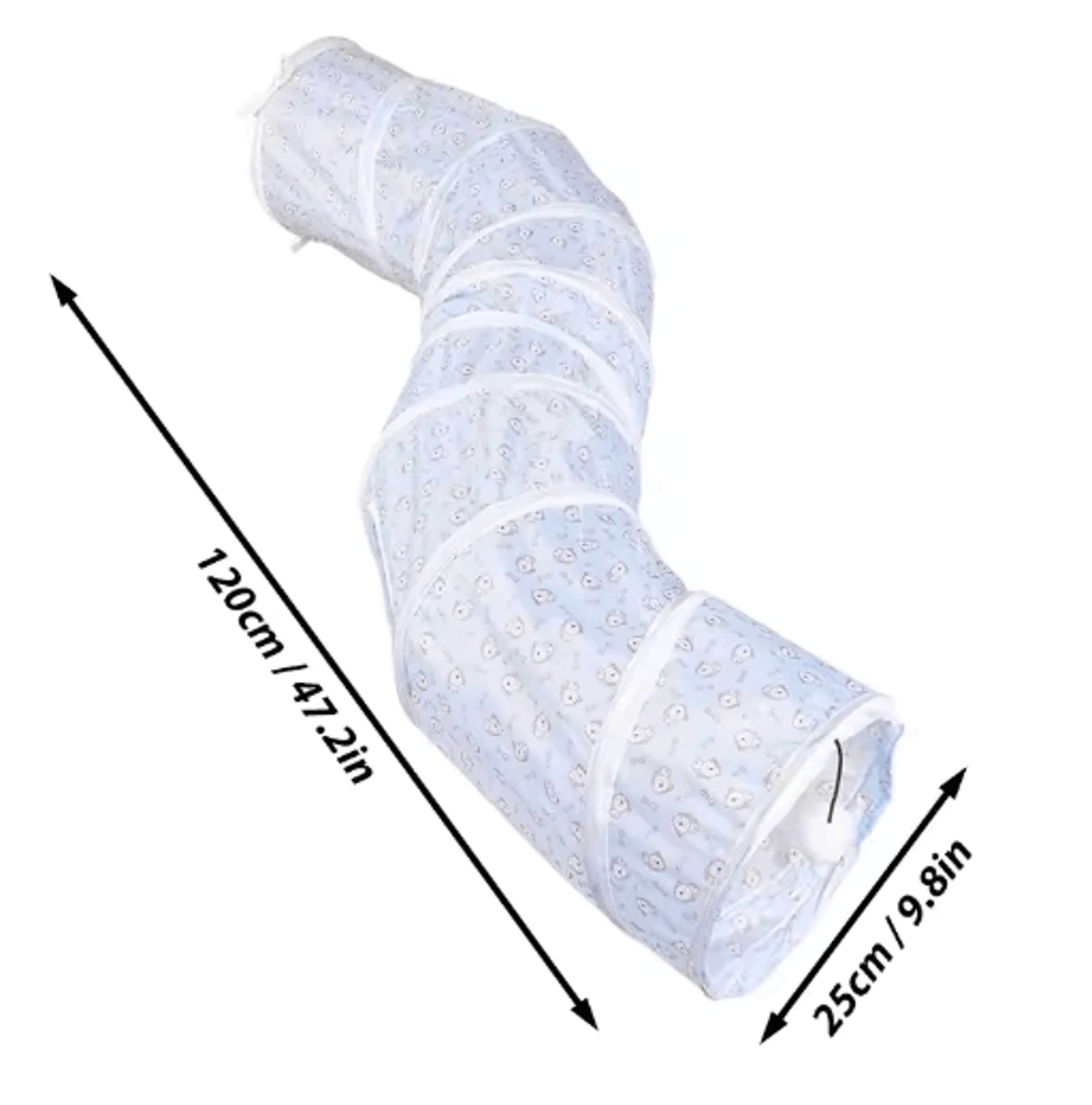 CAWAYI KENNEL Cat Tunnel SShape Collapsible Play Tube For Indoor  Outdoor Fun 2
