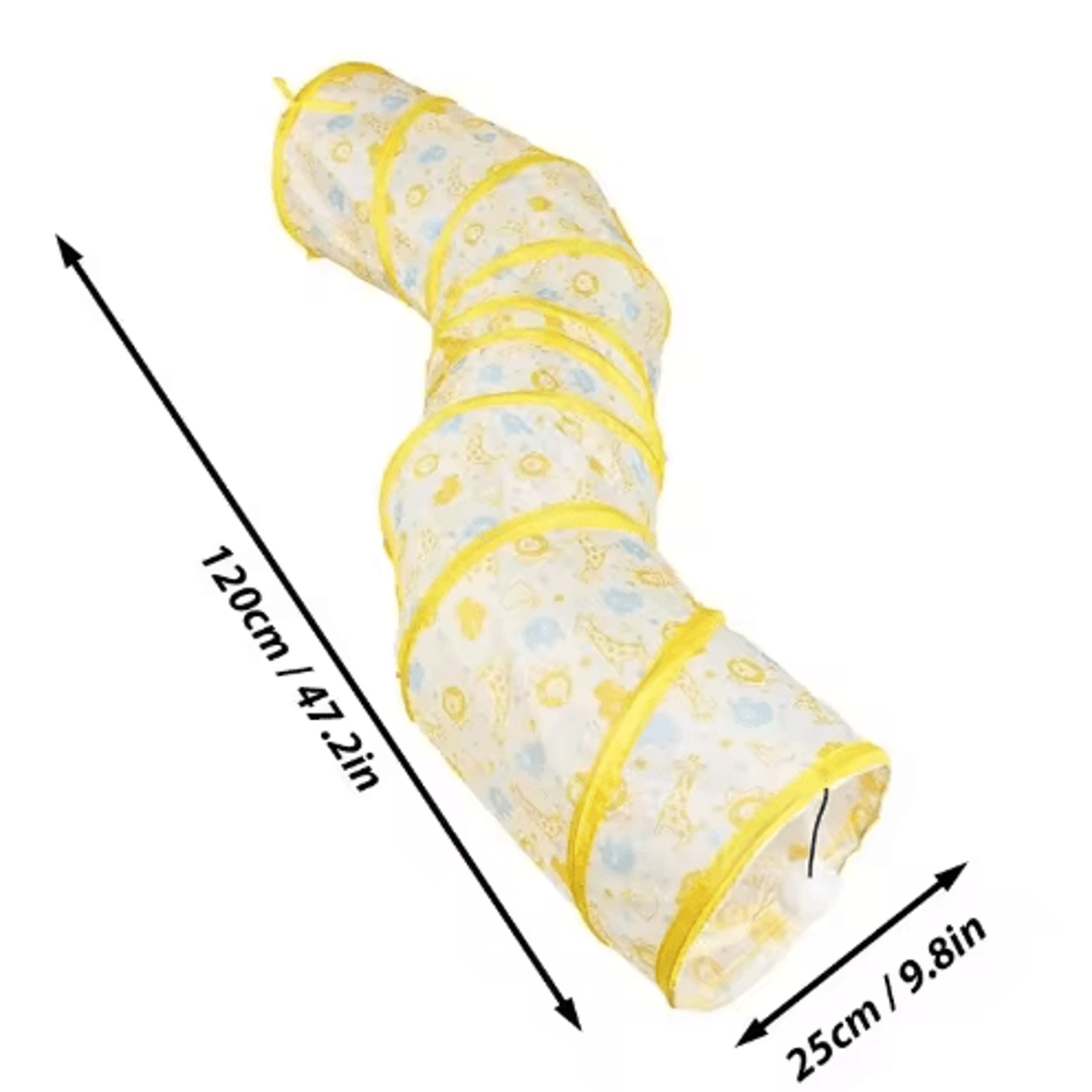 CAWAYI KENNEL Cat Tunnel SShape Collapsible Play Tube For Indoor  Outdoor Fun 3