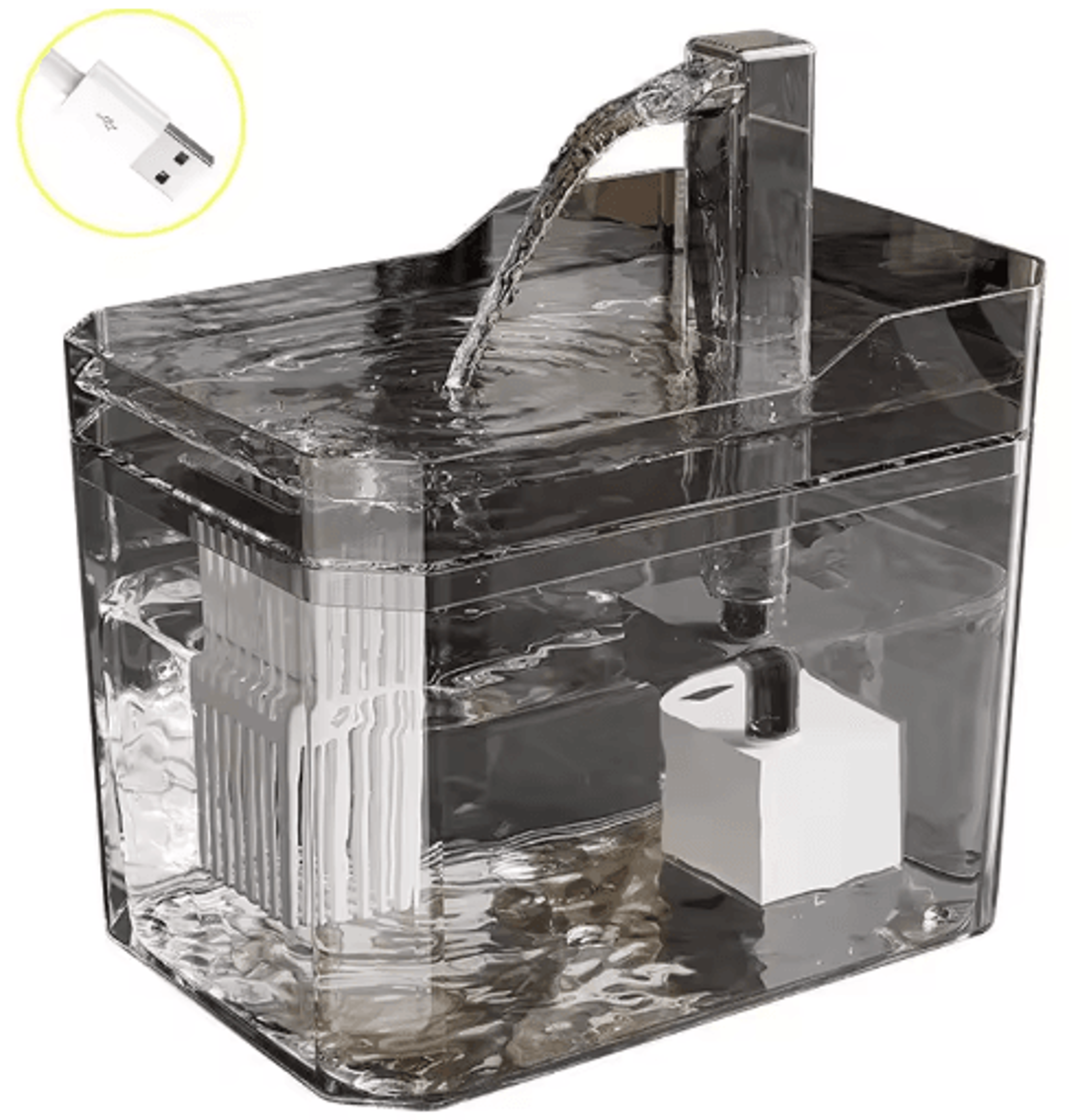 USB Cat Water Fountain  Automatic Filtered Recirculating Pet Water Dispenser 3