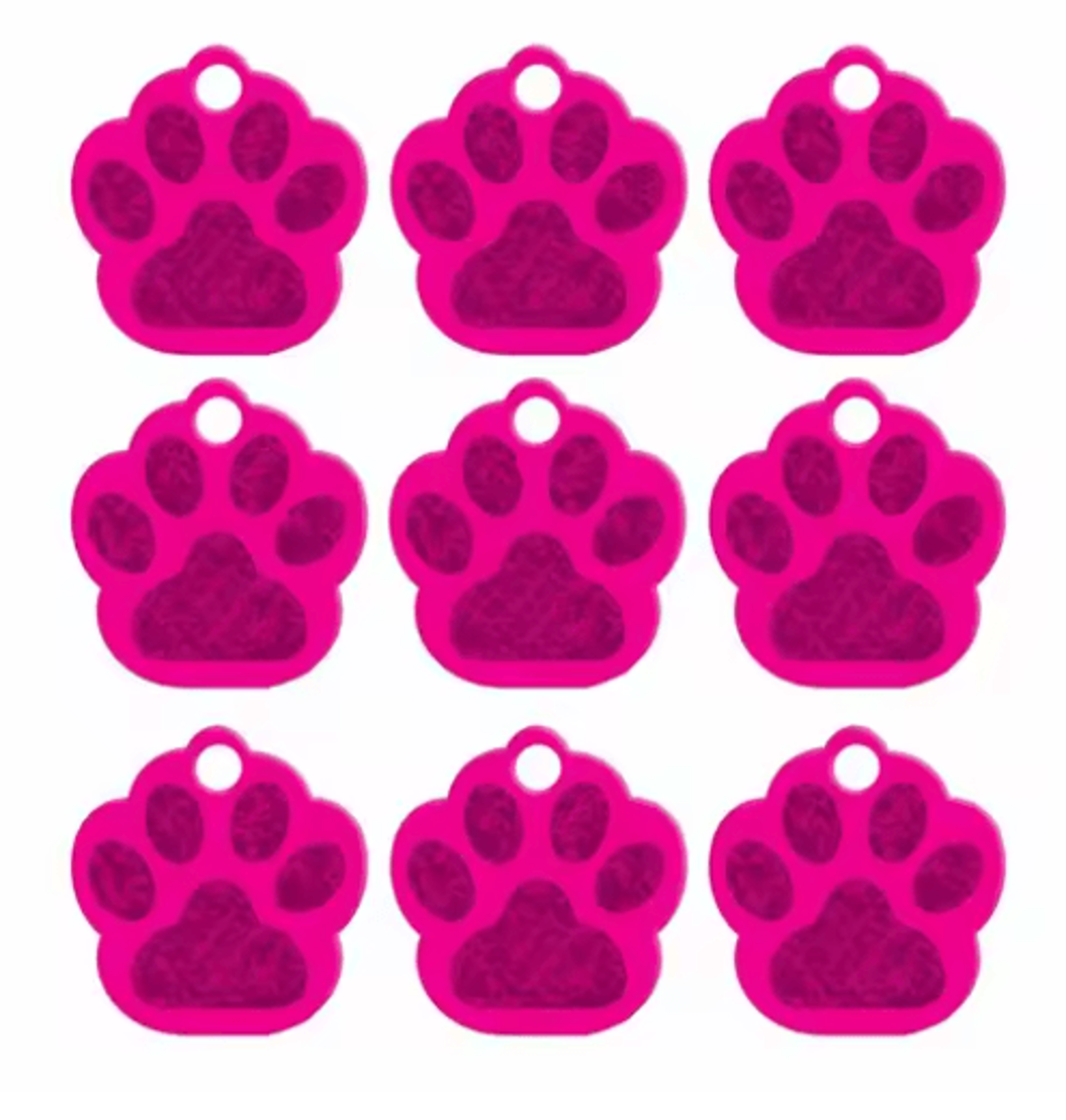 20PCS Paw Shape Pet ID Tags Personalized Aluminum Name Tags For Dogs  Cats 2