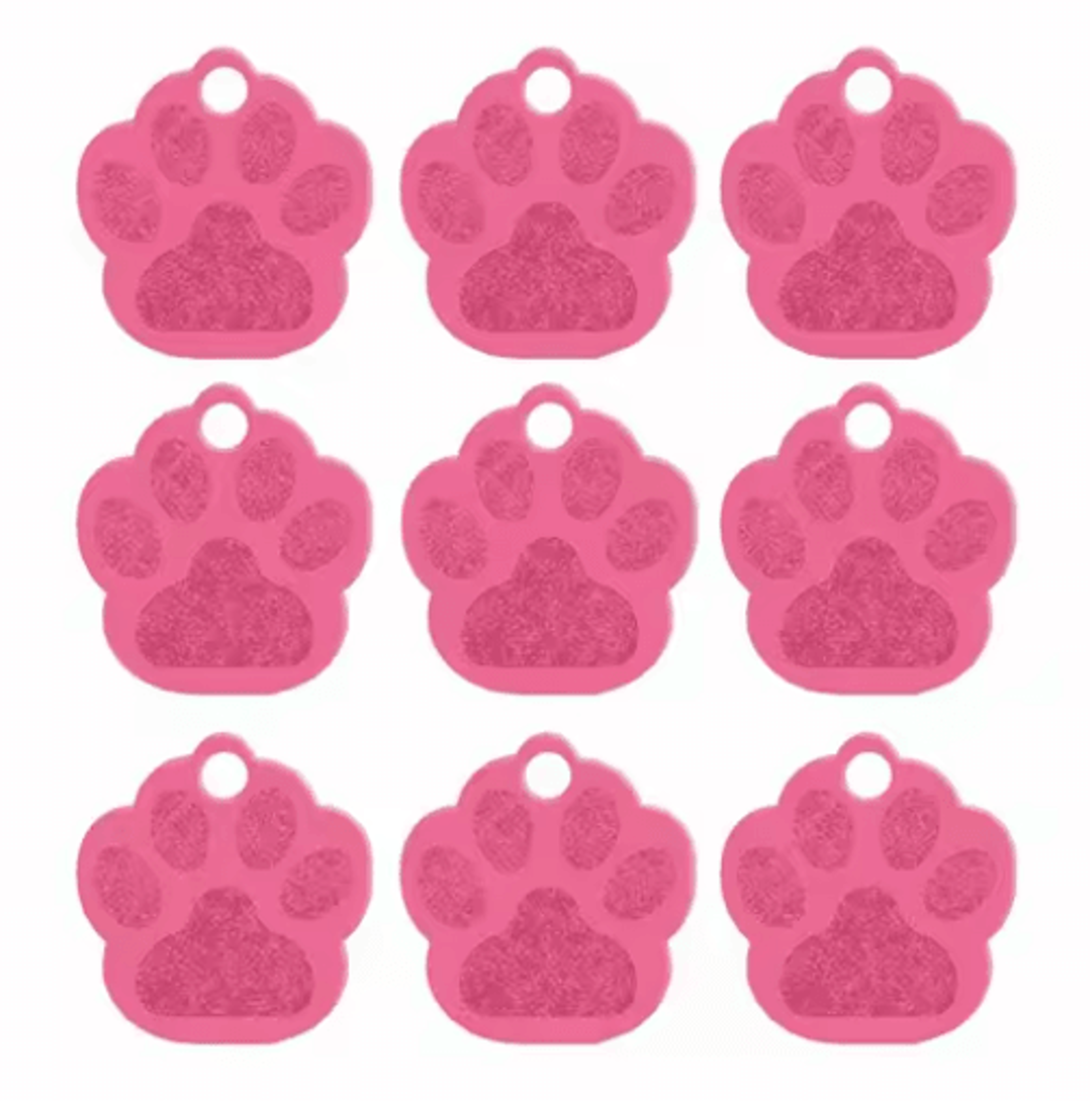 20PCS Paw Shape Pet ID Tags Personalized Aluminum Name Tags For Dogs  Cats 10