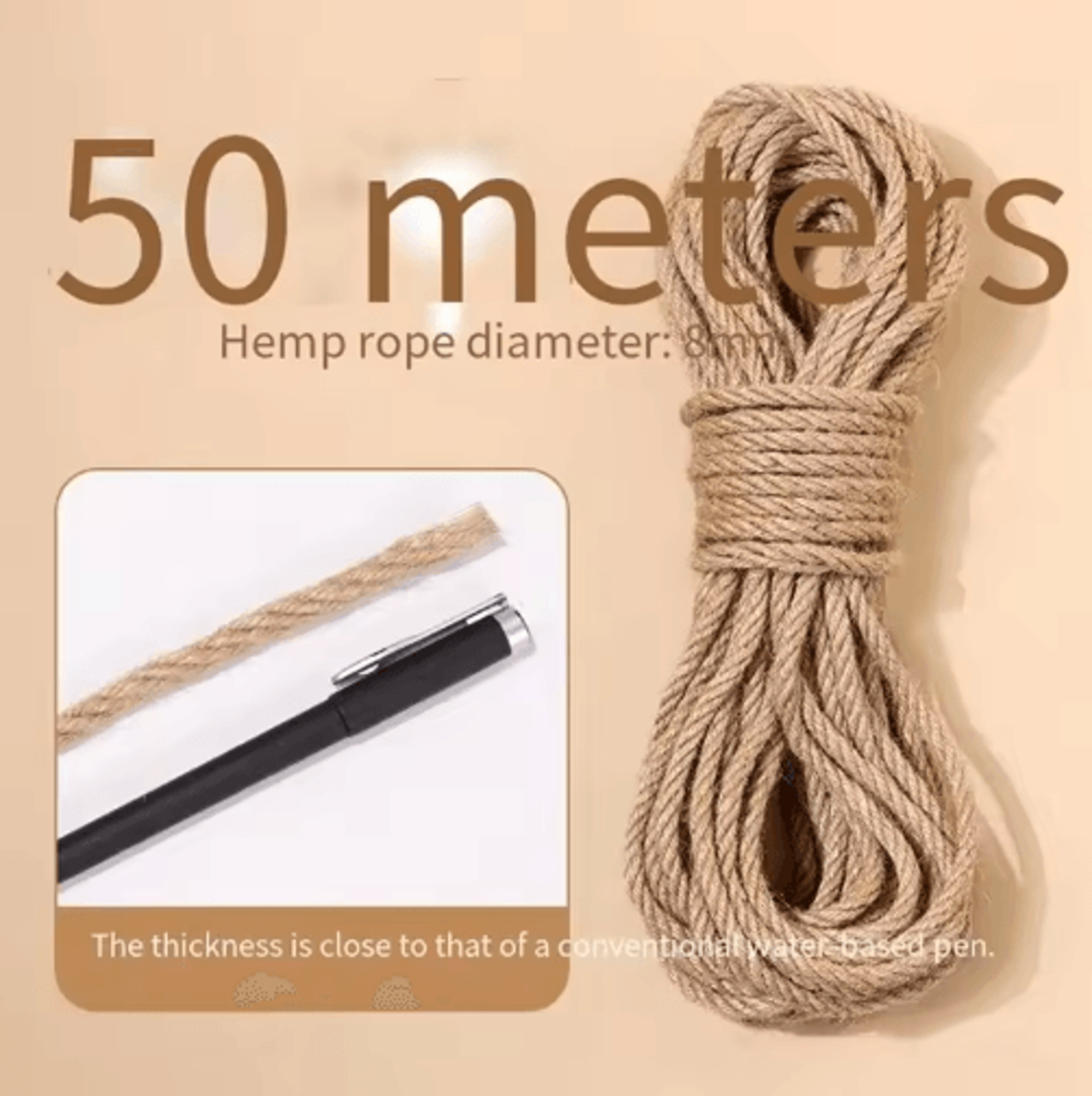 Natural Sisal Cat Scratching Rope DIY Cat Tree  Furniture Protection Wrap 1