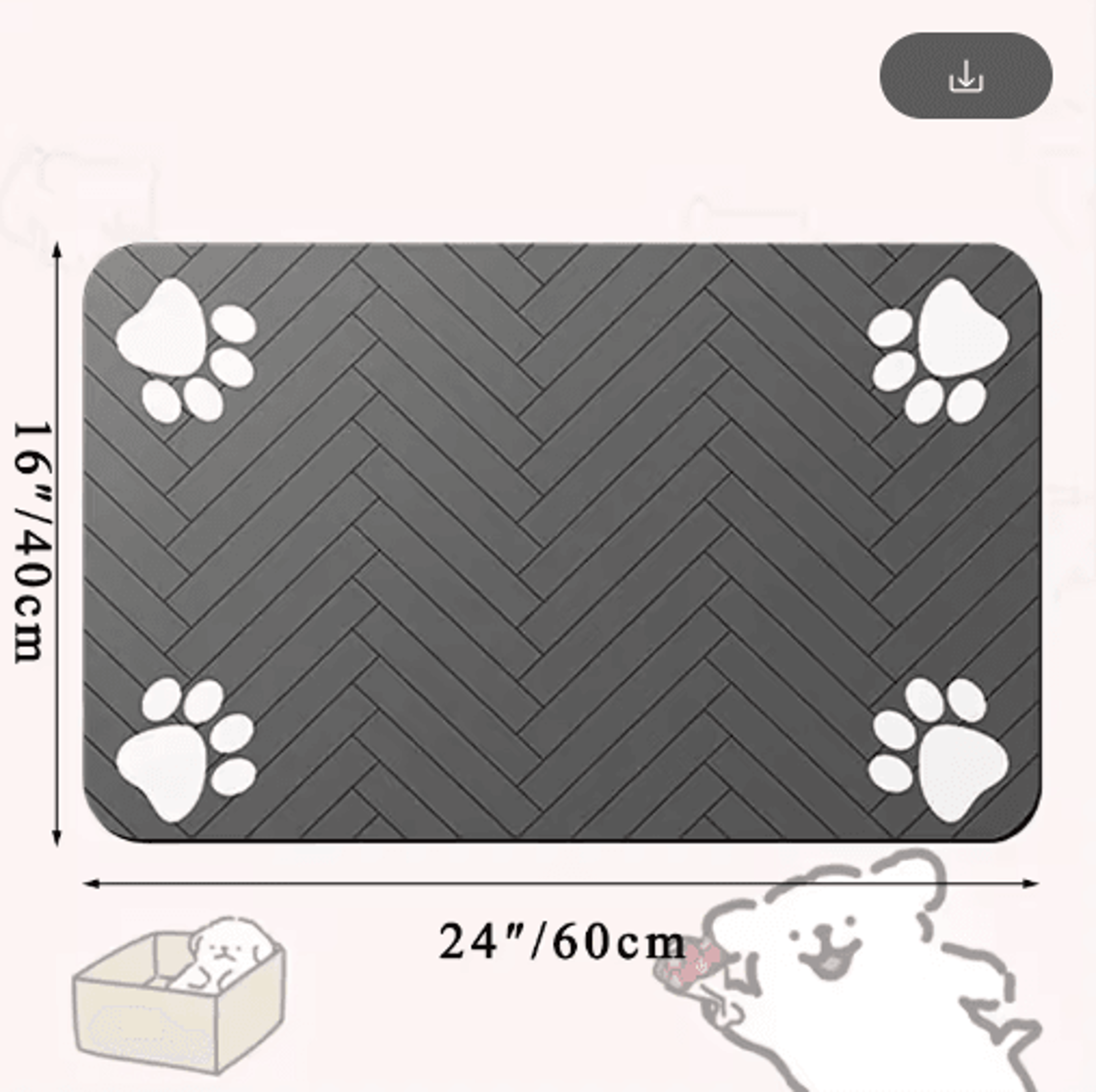 Waterproof QuickDry Pet Feeding Mat  NonSlip Placemat For Dog  Cat Bowls 6