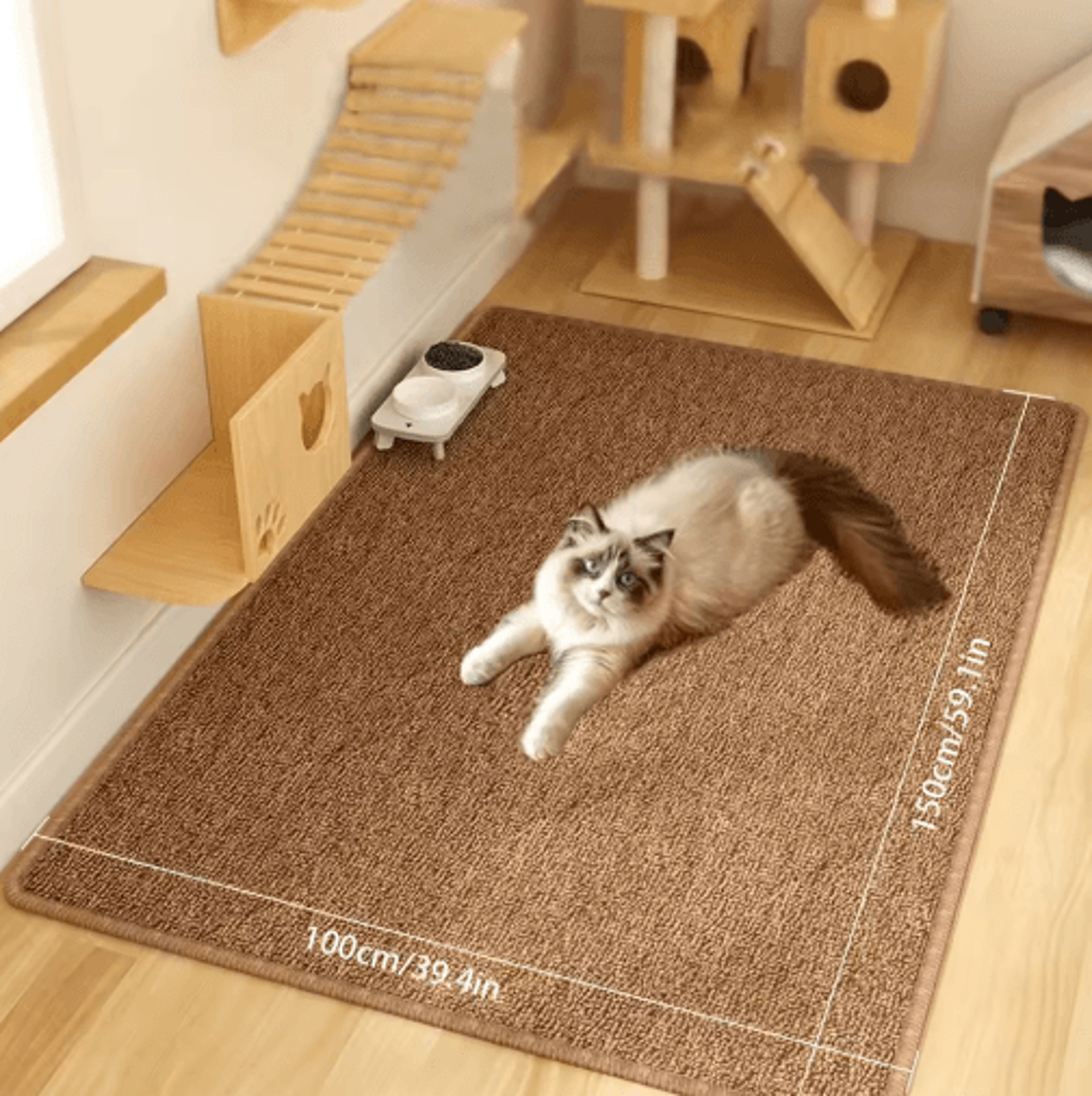 Large NonSlip Cat Scratching Mat  Furniture Protector  Cat Scratch Carpet 6