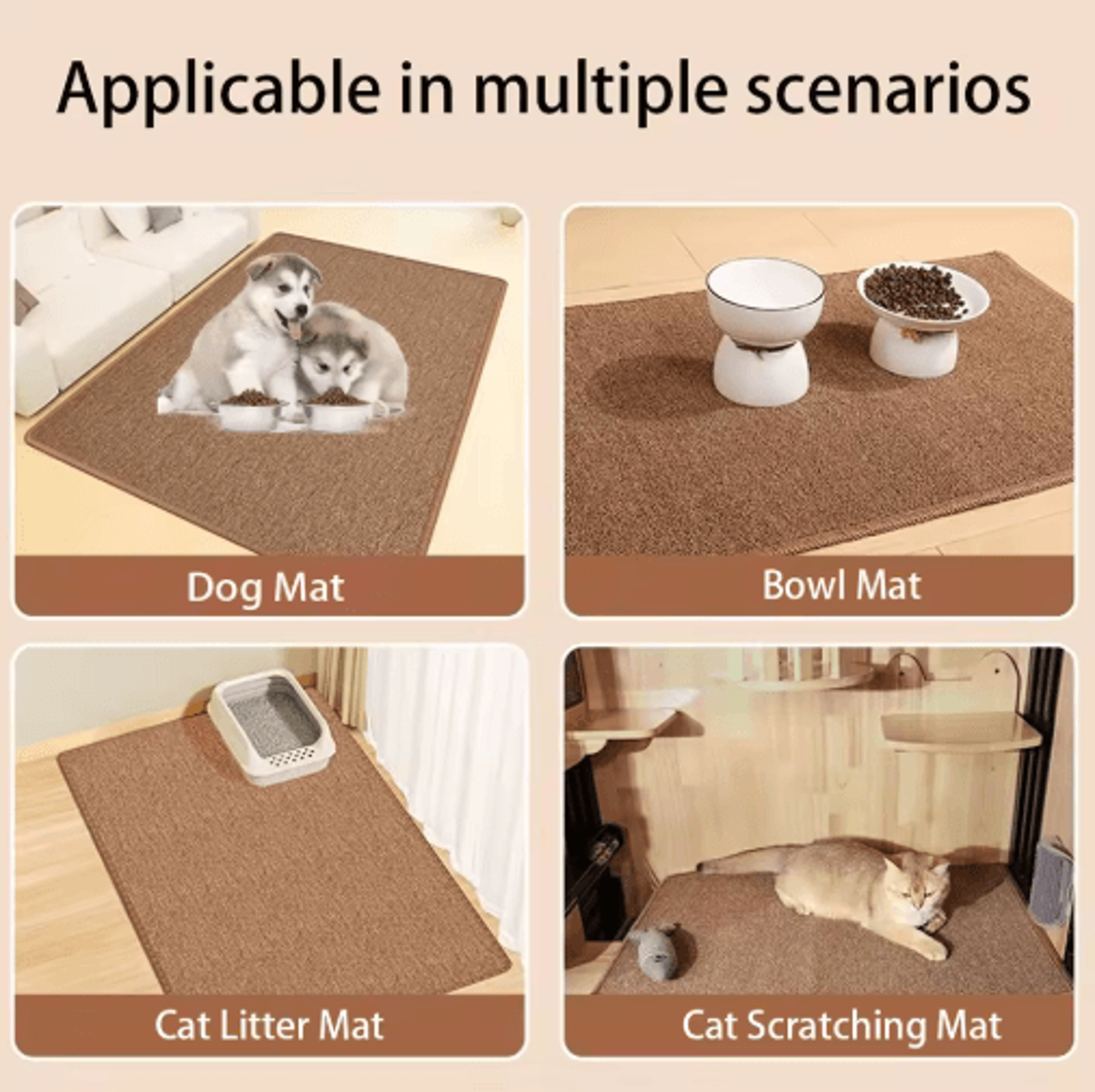 Large NonSlip Cat Scratching Mat  Furniture Protector  Cat Scratch Carpet 8