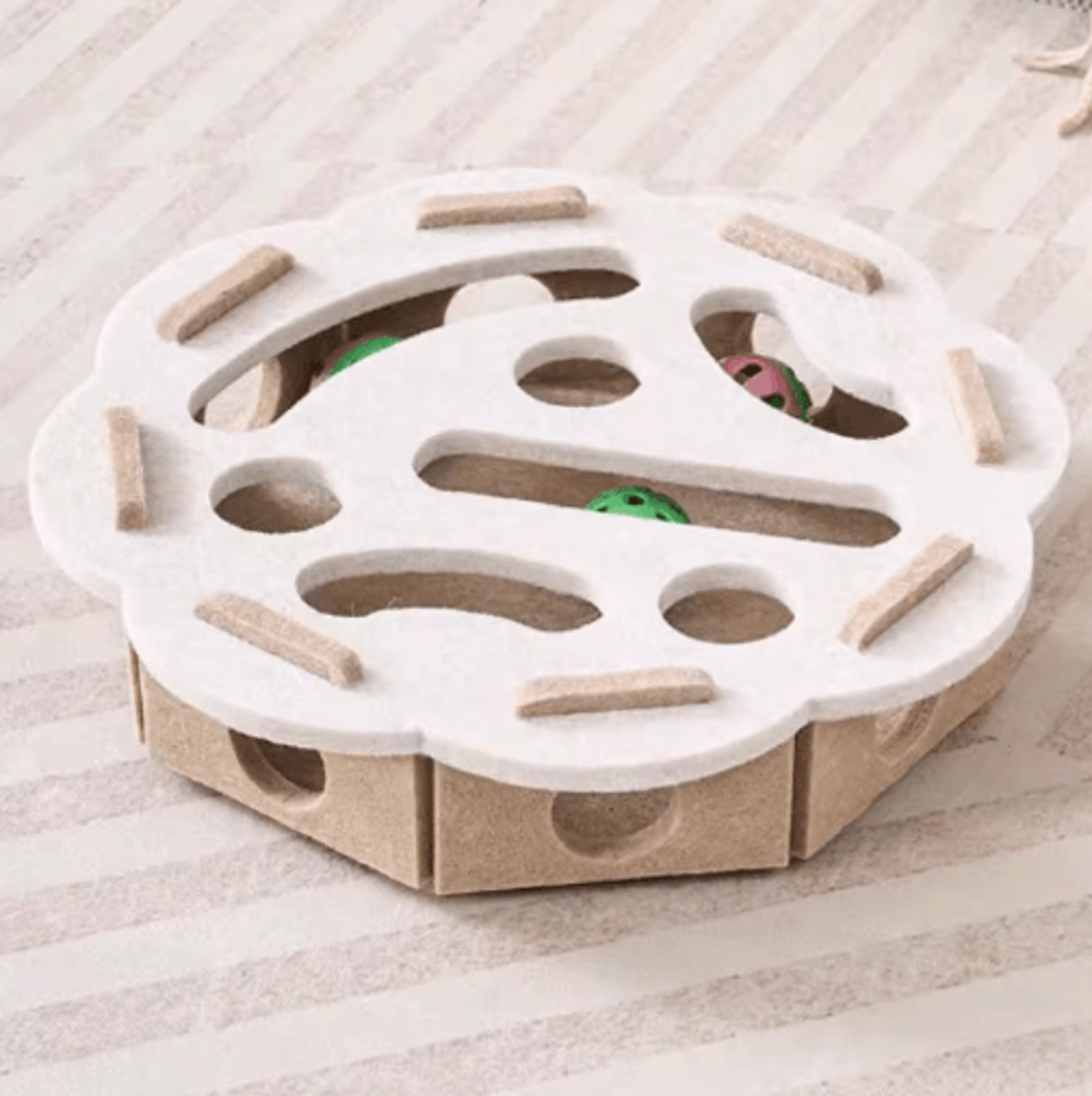 Play Tunnel Interactive Cat Maze Puzzle Toy With Bell Balls 1
