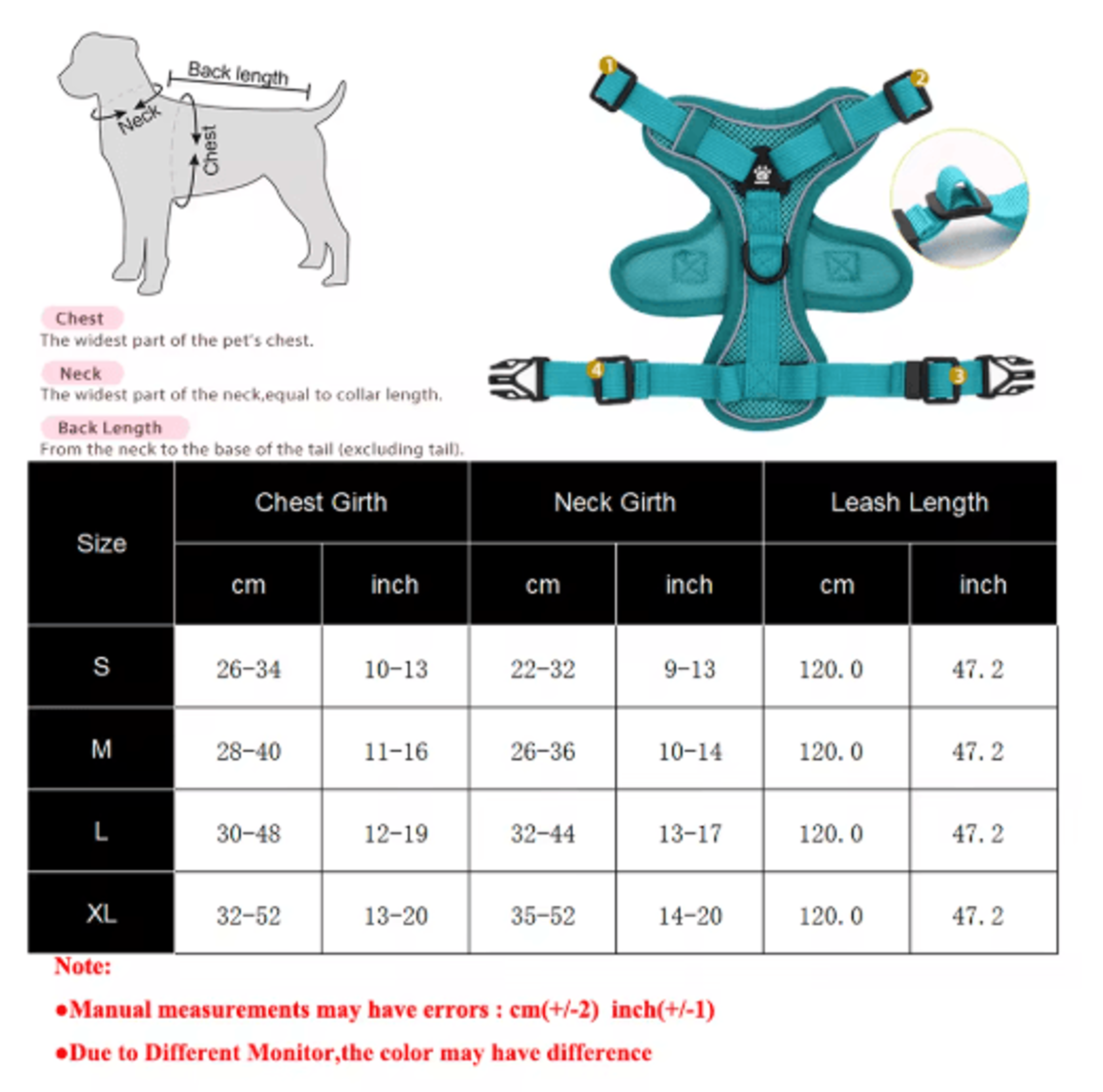 ComfortGlow Reflective Pet Harness  Leash Set For Cats And Small Dogs 5