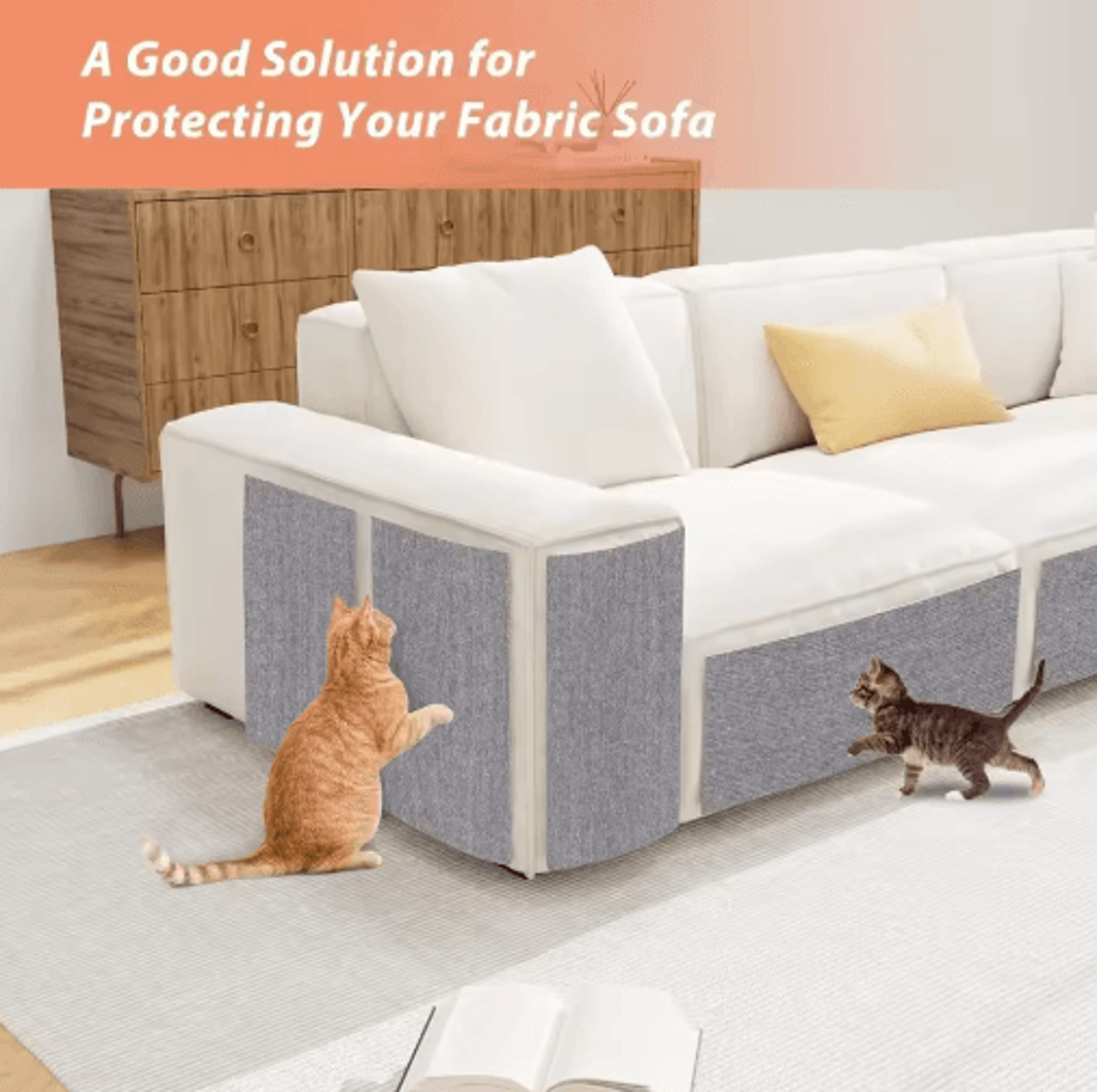 ShieldGuard SelfAdhesive Cat Scratch Furniture Protector Mat 12