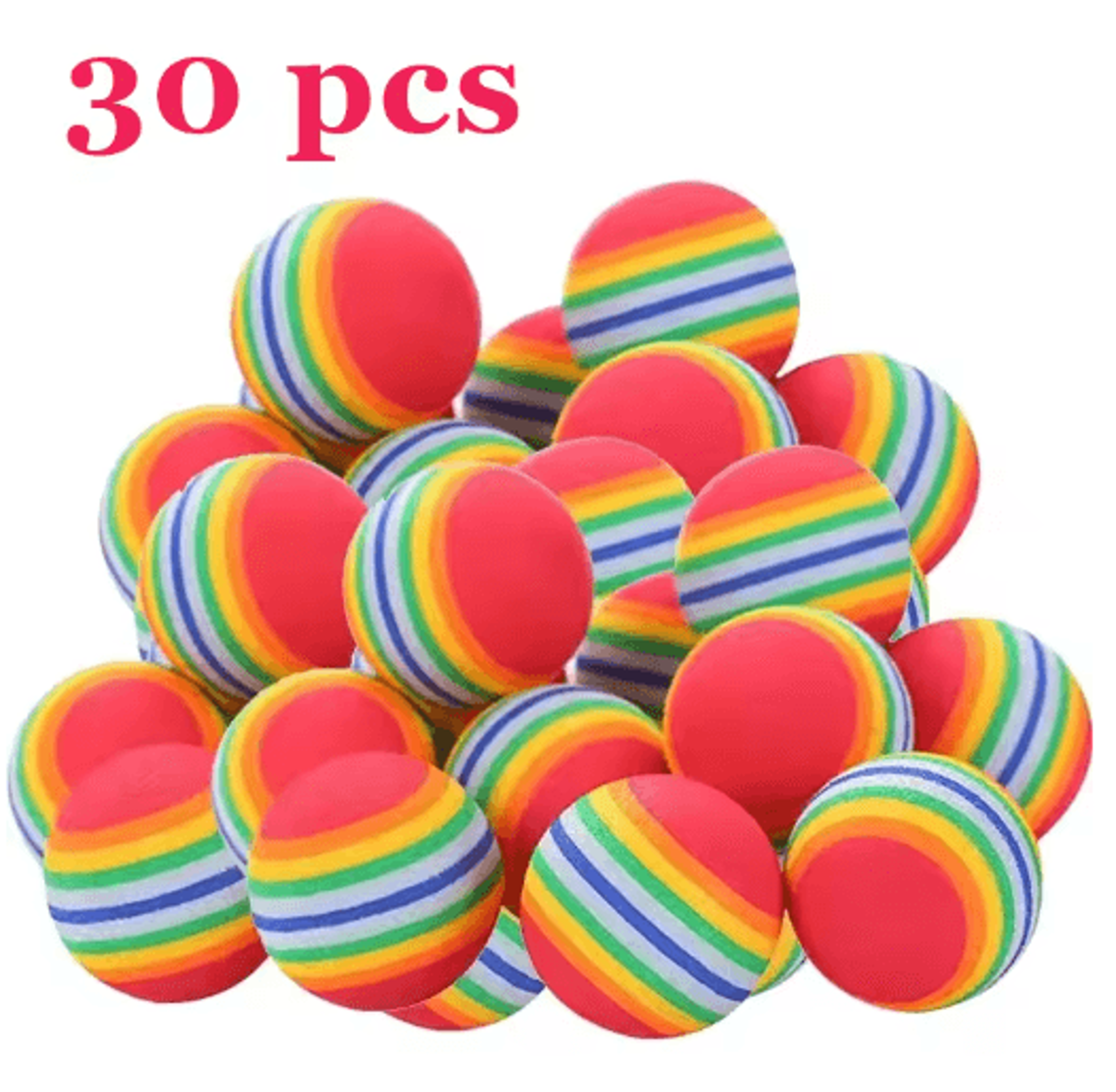 Rainbow Bounce EVA Rattle Ball Toy Set For Cats And Dogs 1