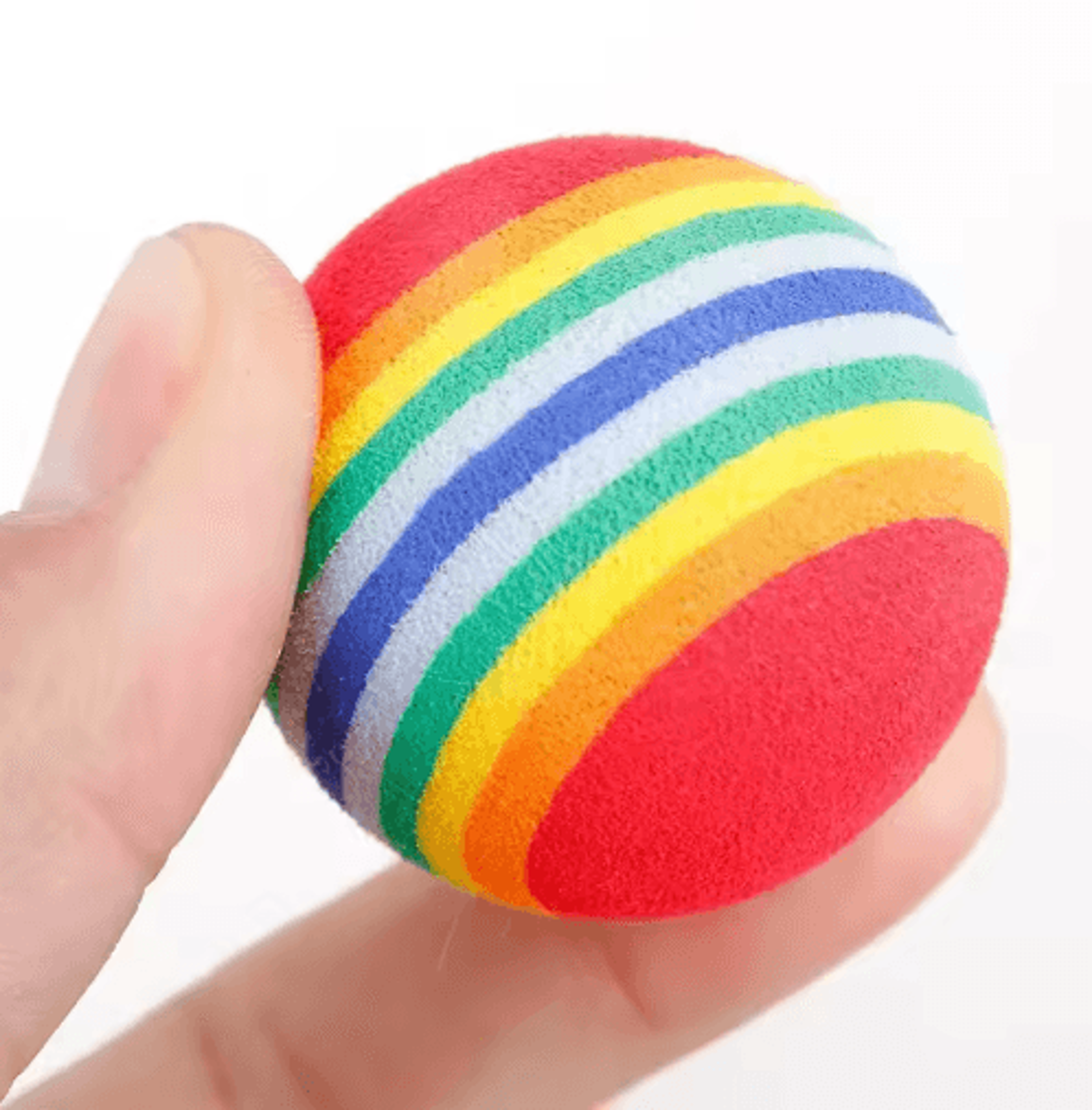 Rainbow Bounce EVA Rattle Ball Toy Set For Cats And Dogs 5