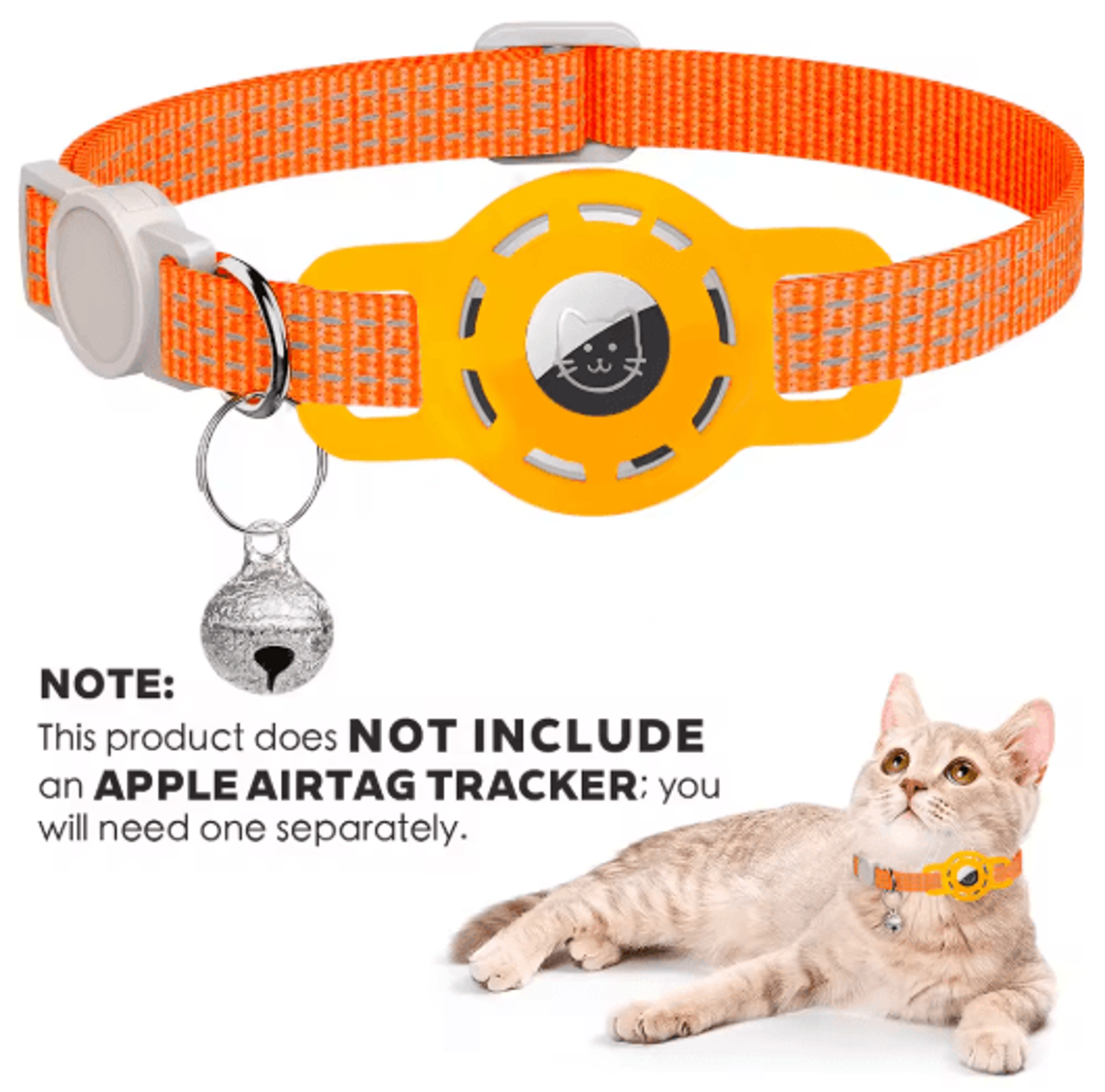 TrackSafe AirTag Cat Collar With Reflective Breakaway Design 5