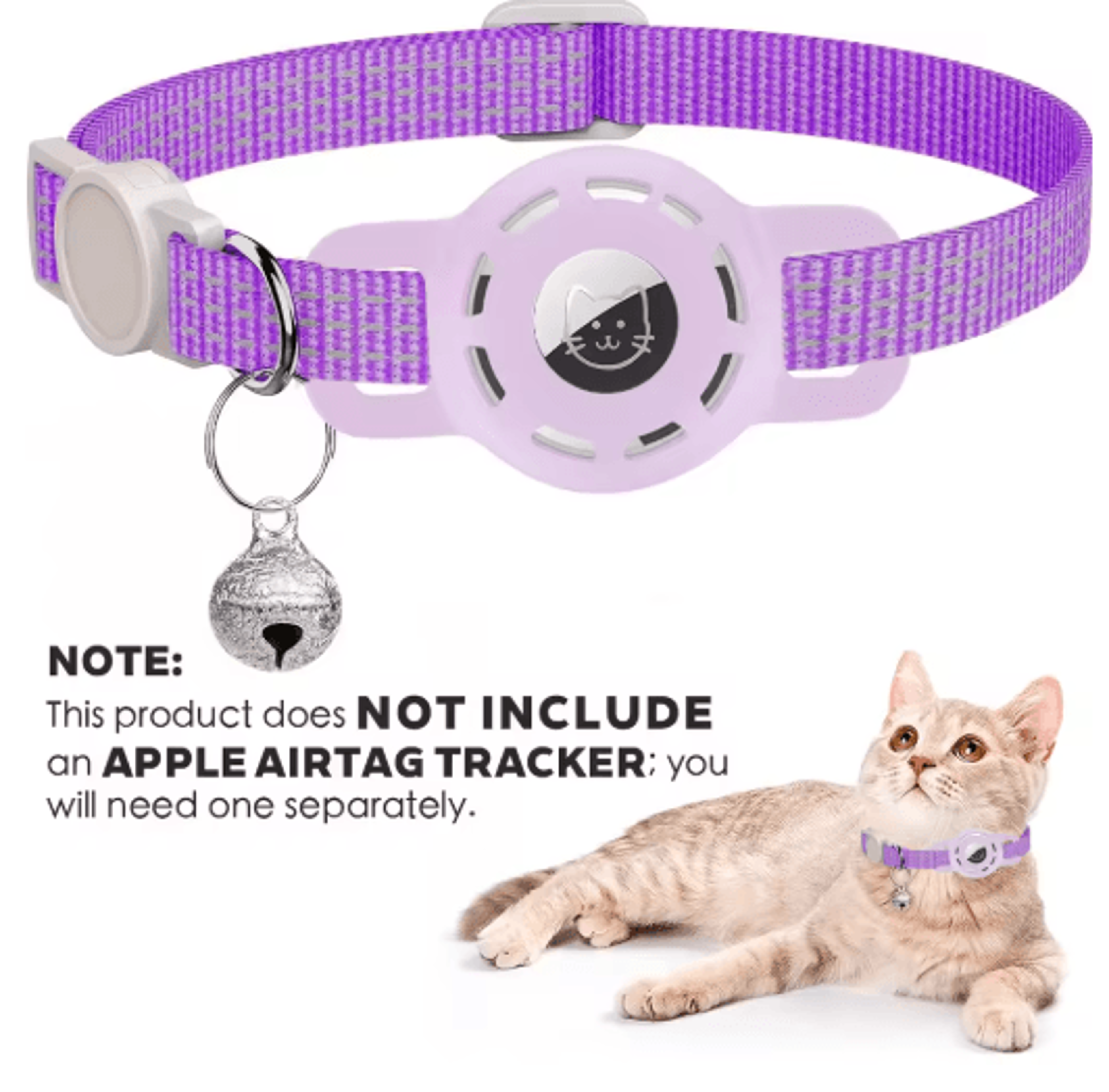 TrackSafe AirTag Cat Collar With Reflective Breakaway Design 6