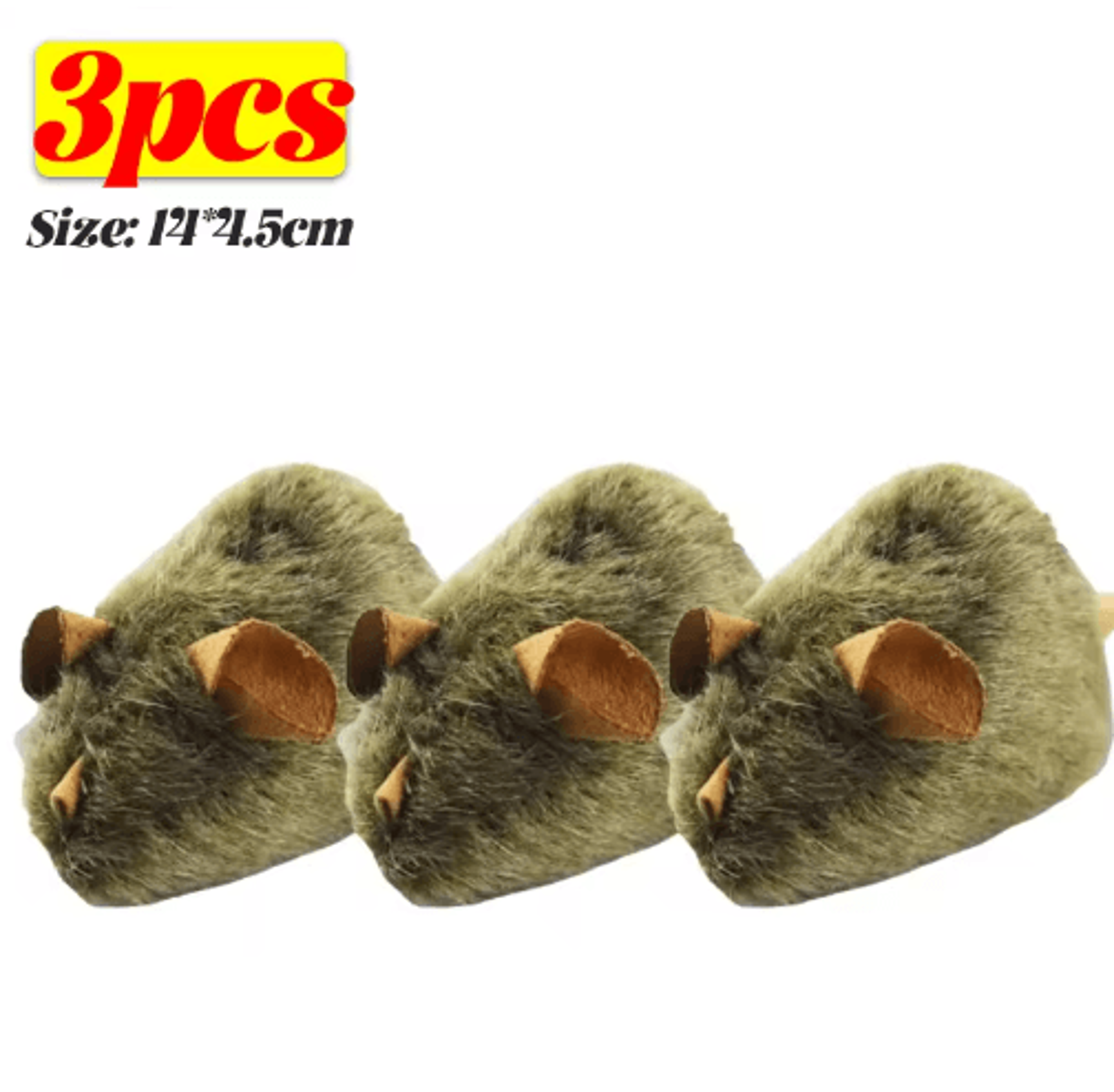Interactive Plush Mouse Cat Toy With Realistic Squeaky Design 3