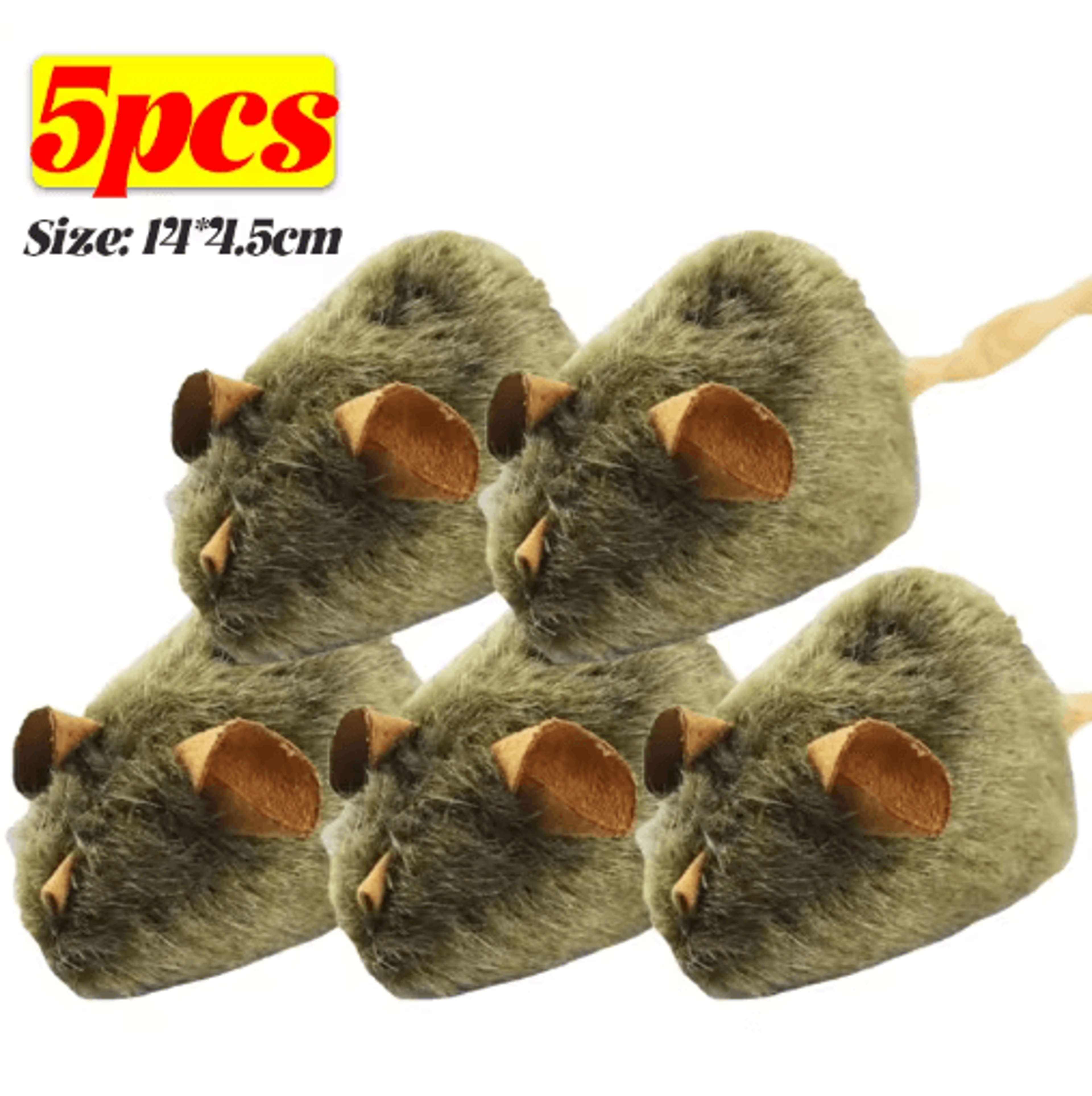 Interactive Plush Mouse Cat Toy With Realistic Squeaky Design 4