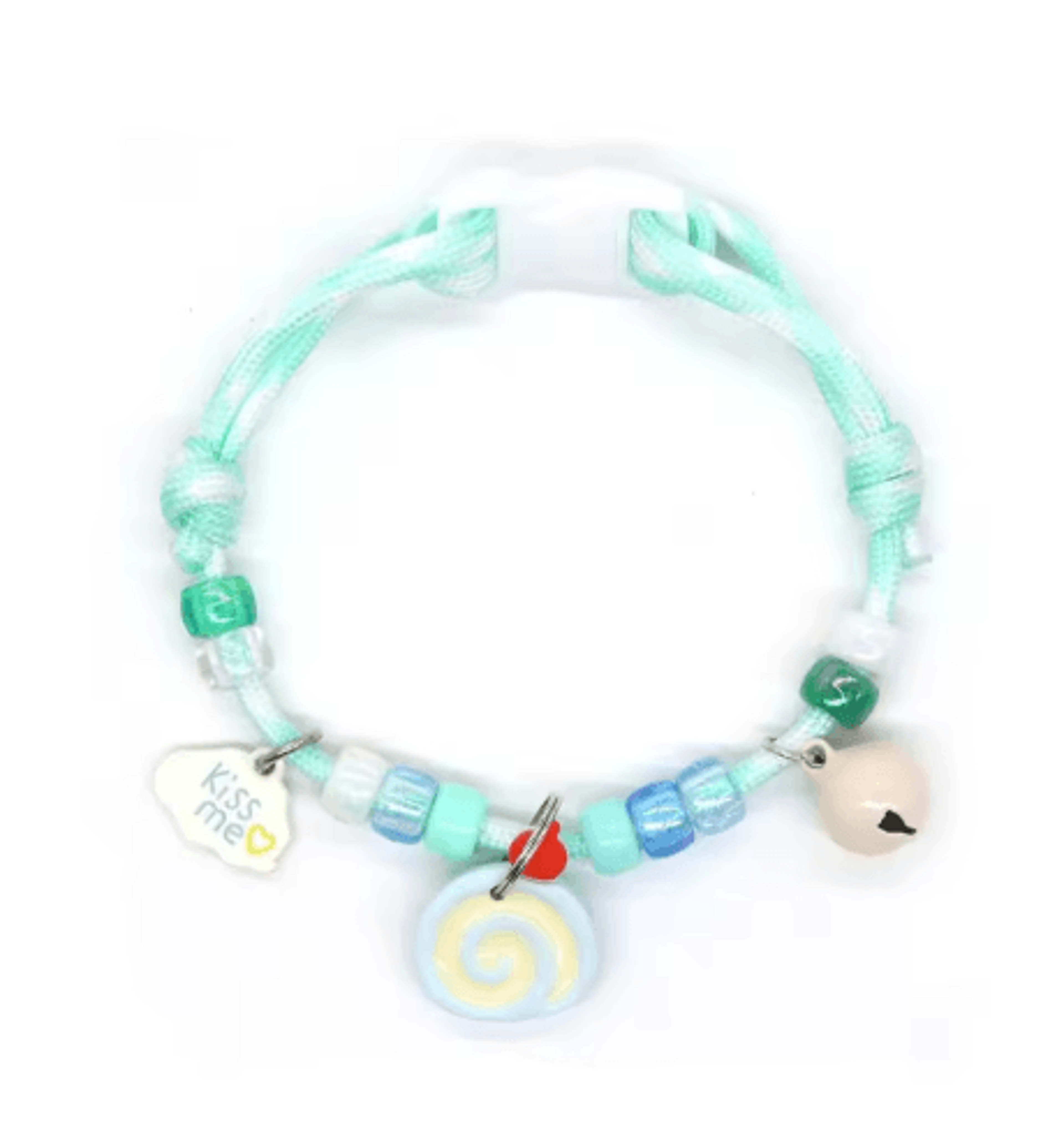 Colorful Braided Pet Collar With Bell Adjustable Necklace For Cats And Small Dogs 8