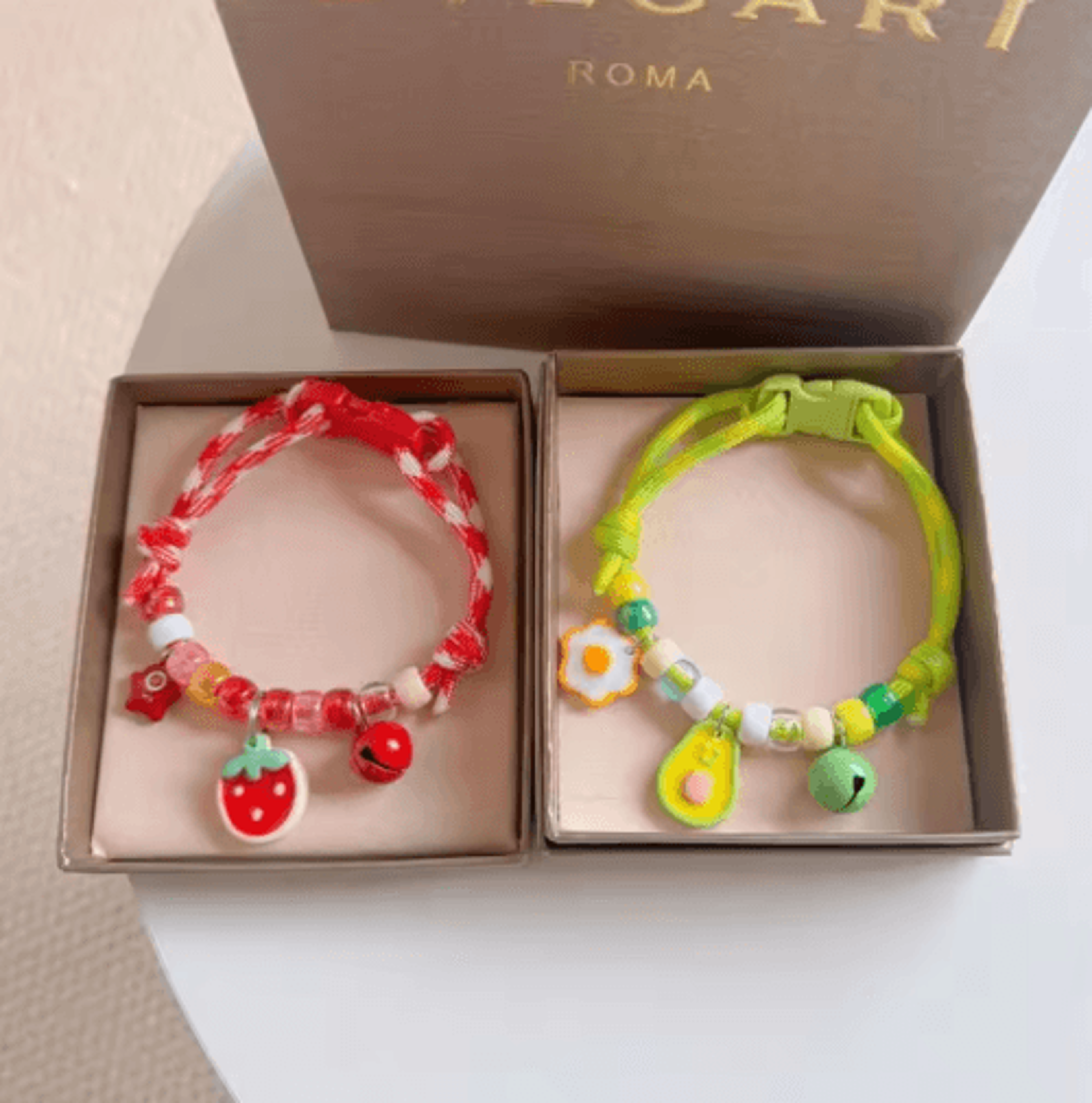 Colorful Braided Pet Collar With Bell Adjustable Necklace For Cats And Small Dogs 11