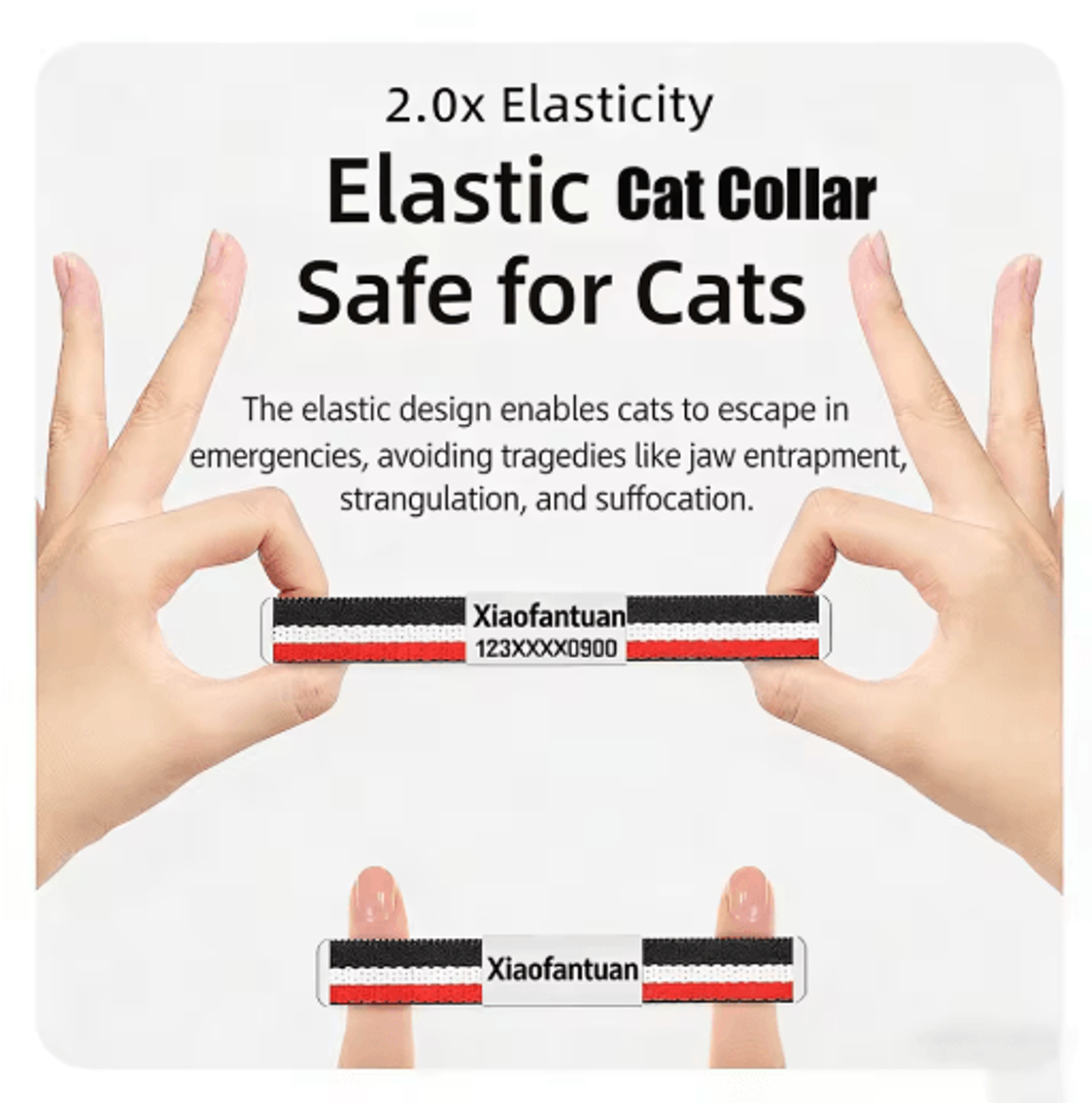 PawID Personalized Breakaway Pet Collar  Custom Name Collar With Metal ID Tag For Cats  Small Dogs 22