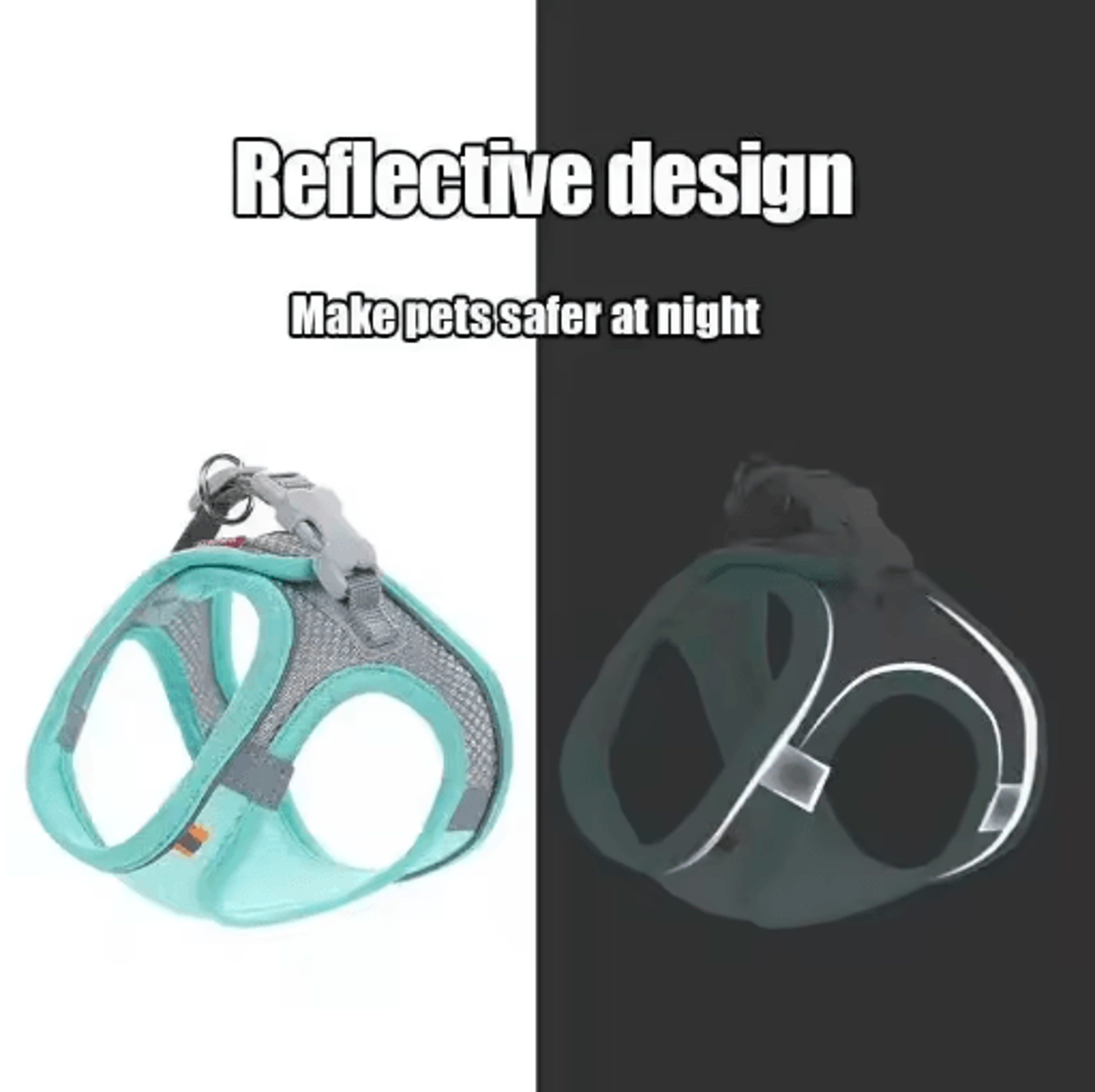 ReflectaFit Pet Harness  Leash Set  Breathable Reflective Vest Harness For Cats  Small Dogs 7