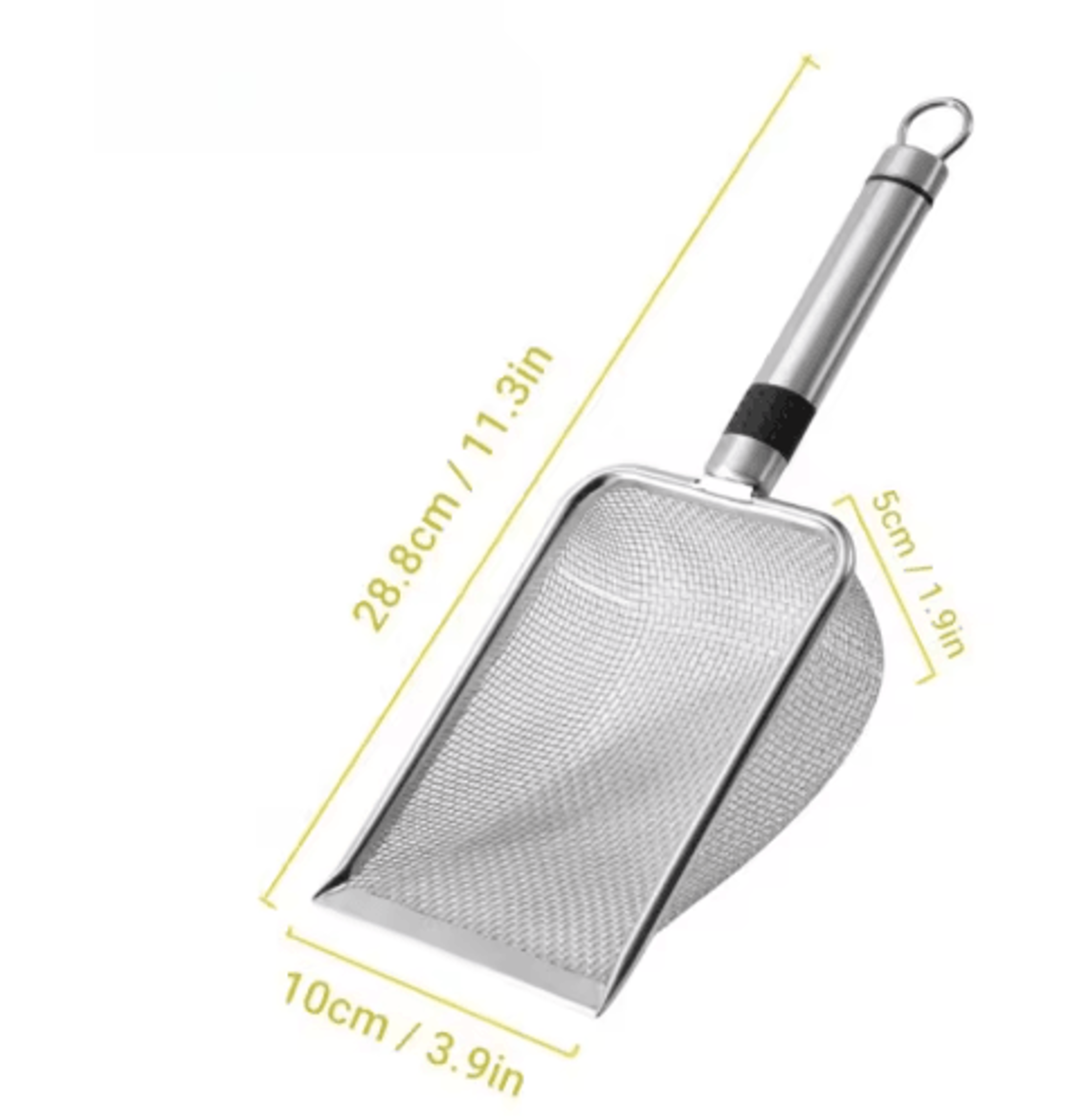 SteelSift Premium Cat Litter Scoop  HeavyDuty Aluminum Alloy  Stainless Steel Poop Shovel 3
