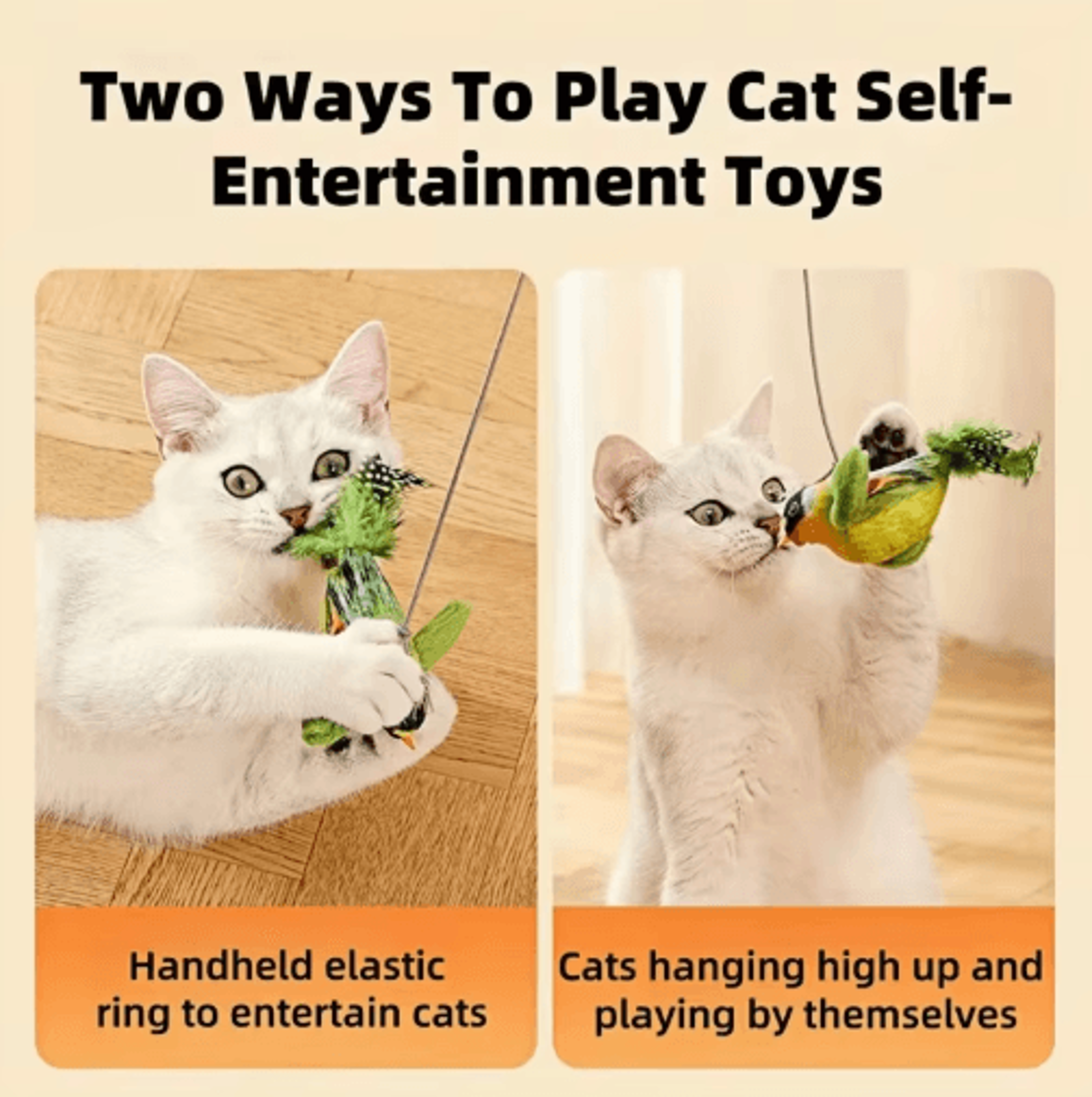 Interactive Chirping Bird Cat Toy With Catnip For Indoor Cats 5