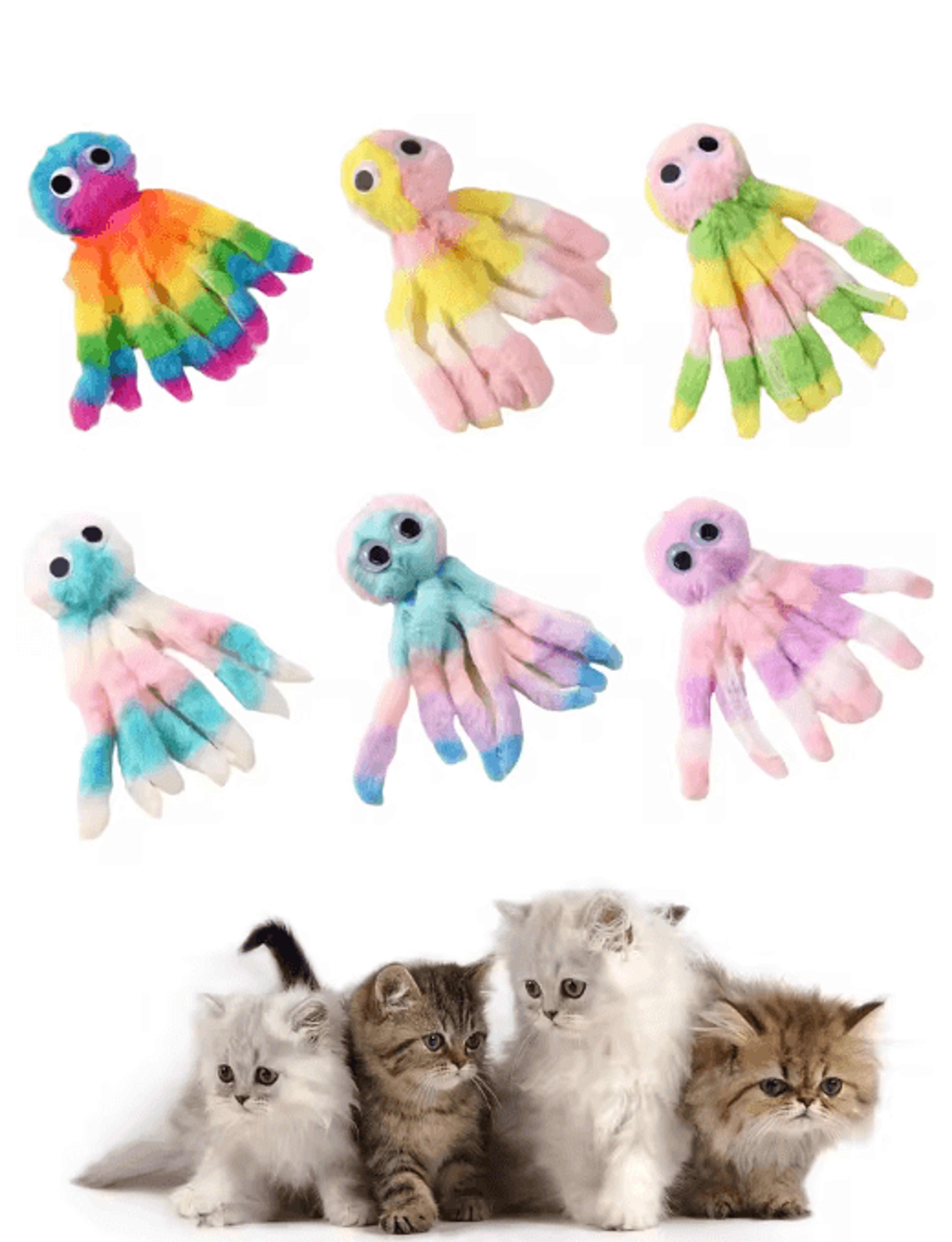 Octopus Plush Cat Toy With Catnip For Chewing Kicking And Interactive Play 9
