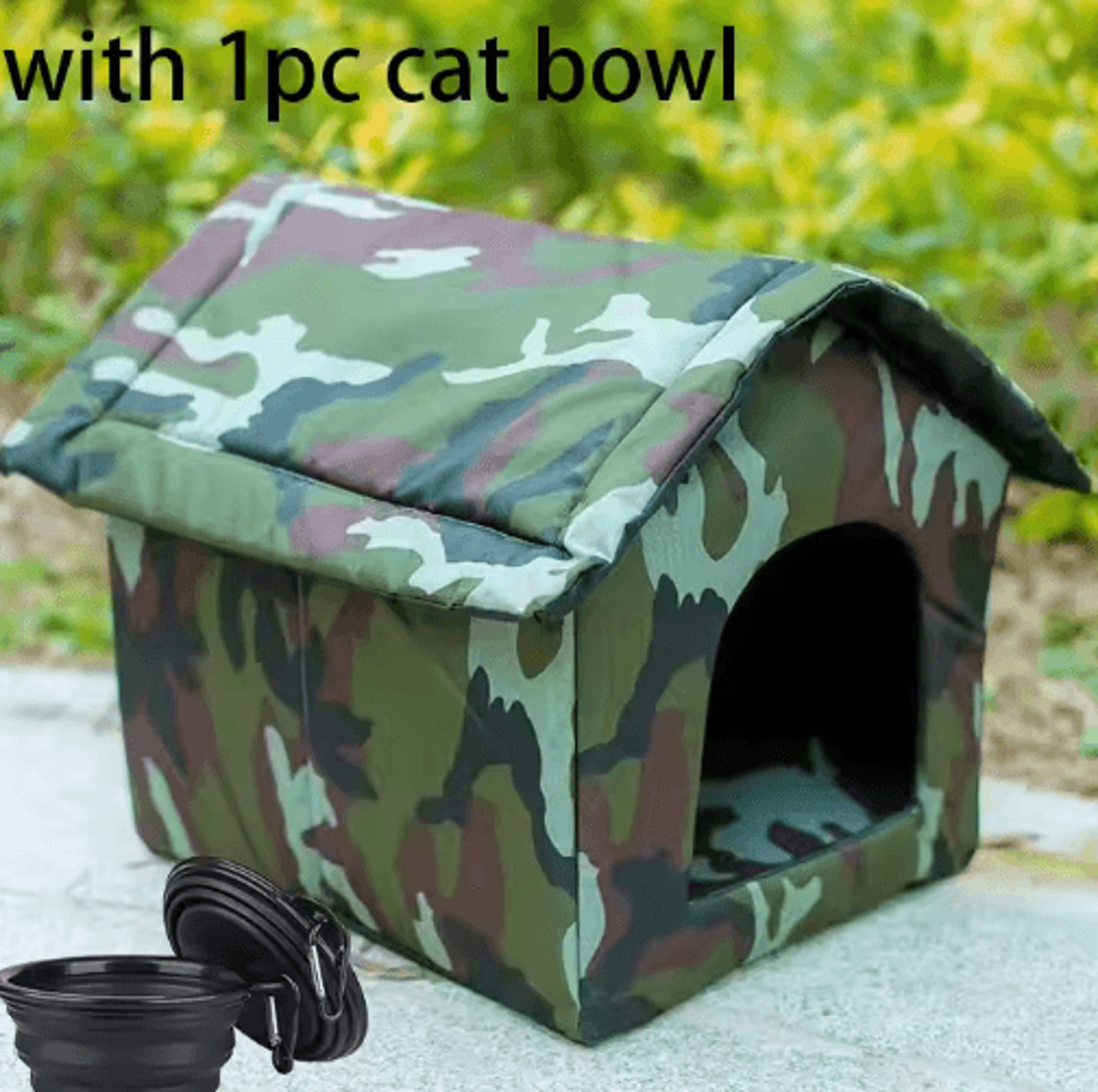 Waterproof Outdoor Cat House Foldable Winter Shelter For Cats  Small Dogs 4