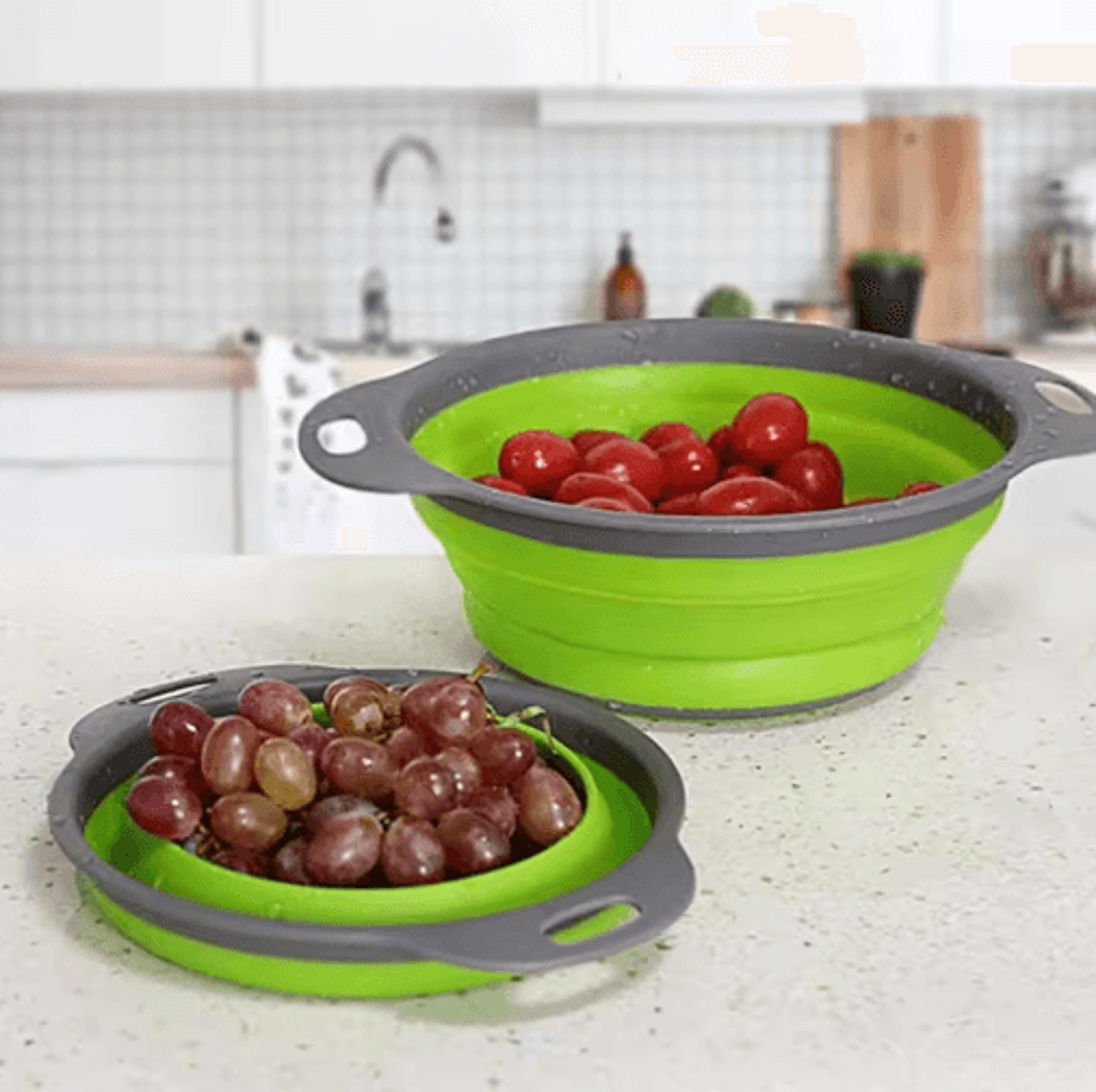 Foldable Drain Basket MultiFunctional Kitchen Colander For Fruits Vegetables  Rice 6