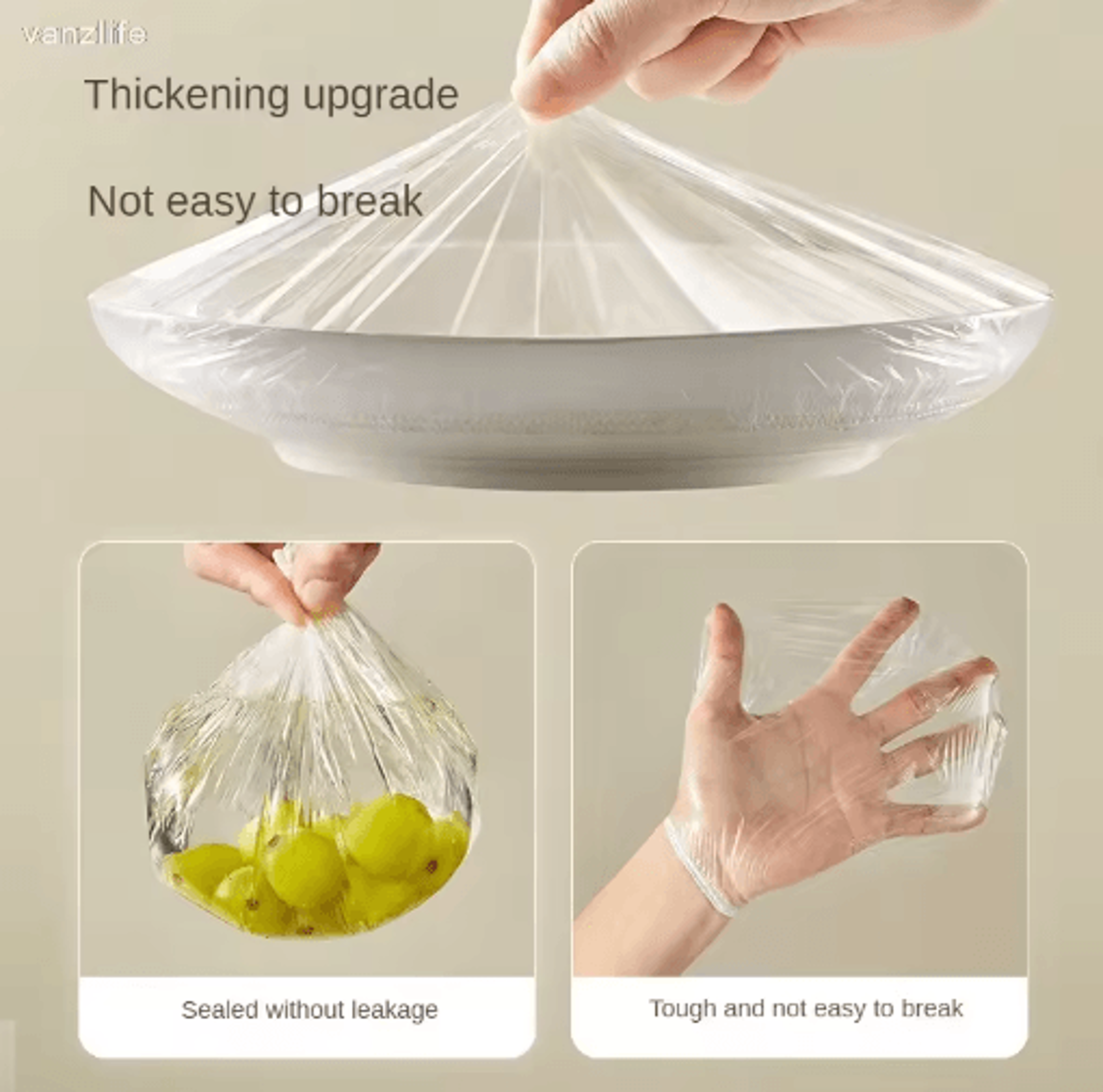 3 Set Disposable Elastic Food Covers  Food Grade Stretch Wrap For Bowls Plates  Fruit 3