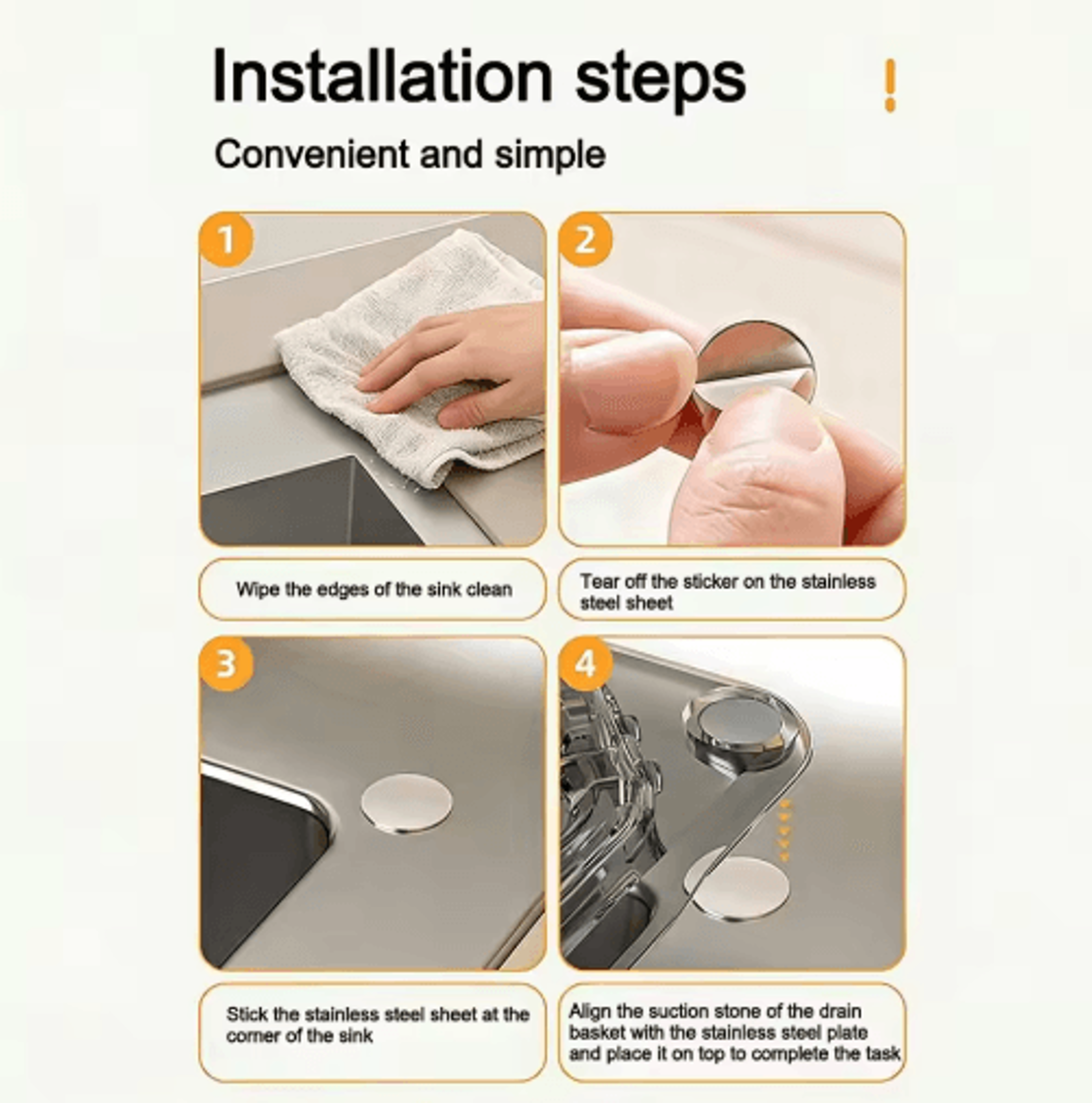 AntiLeak Kitchen Sink Drain Strainer  Detachable Drain Basket Filter With Magnetic Bottom Cover 4