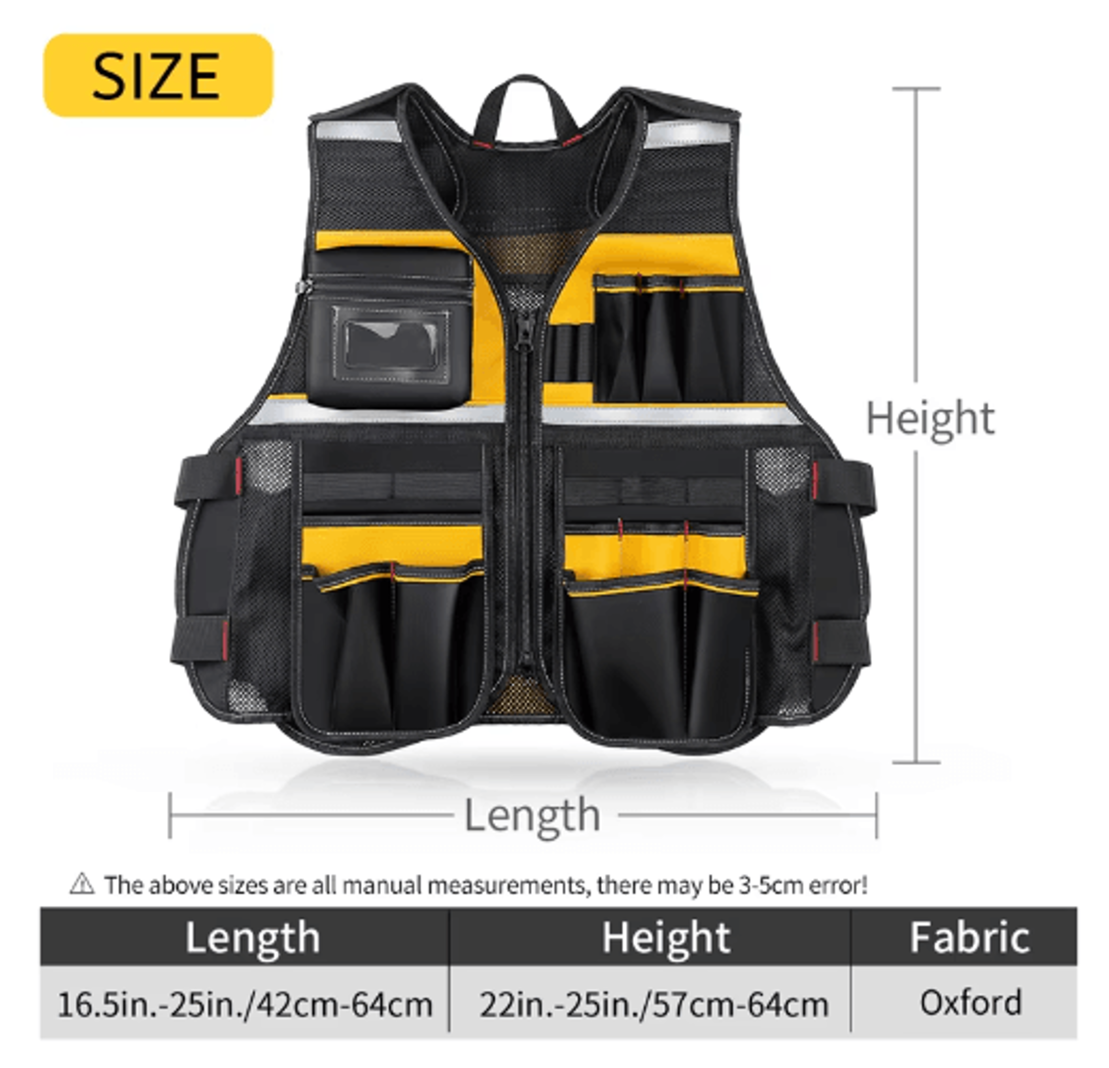Adjustable MultiPocket Tool Vest  Handyman Tool Storage Bag For Workshops Gardening  Repairs 3