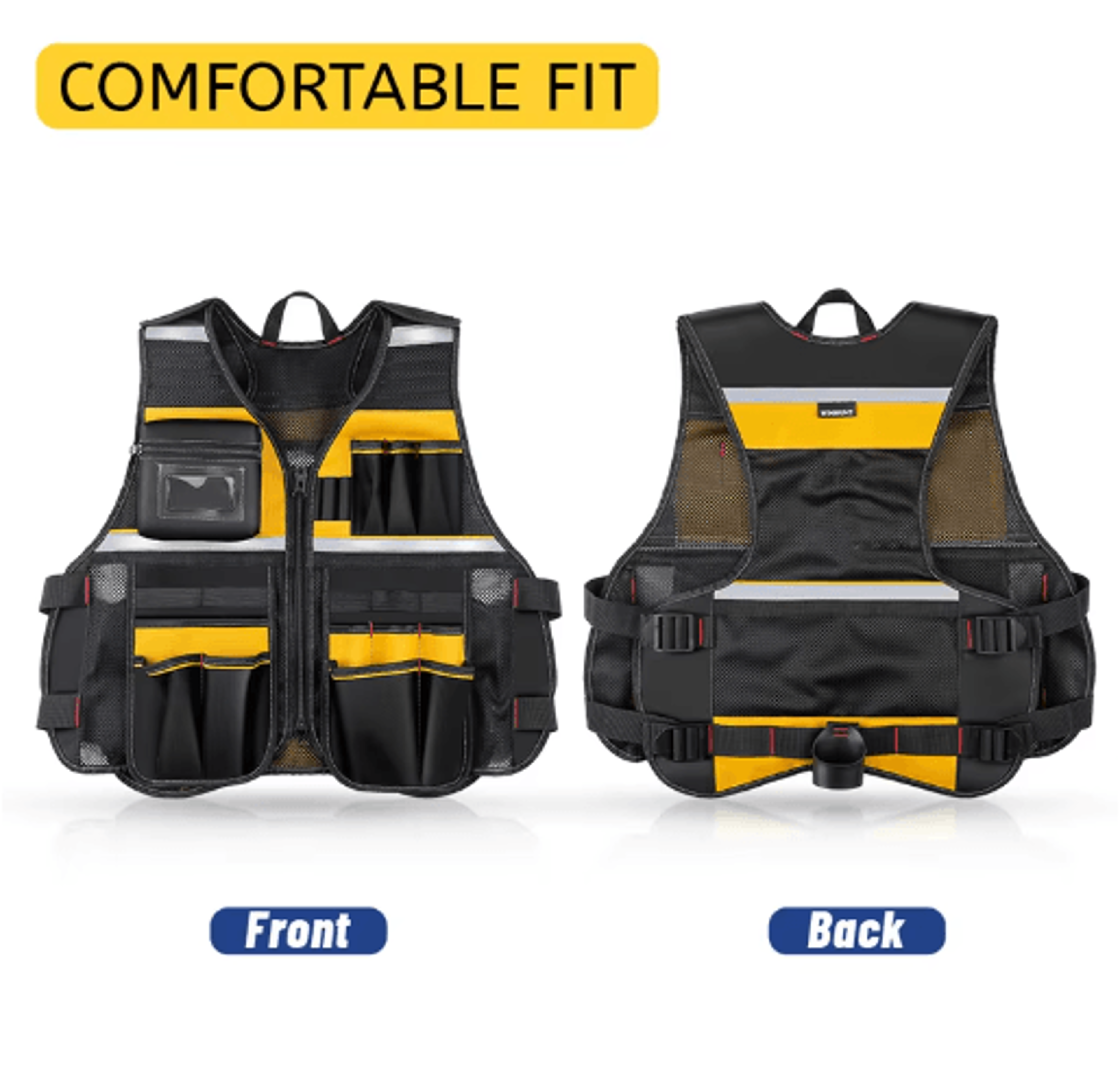 Adjustable MultiPocket Tool Vest  Handyman Tool Storage Bag For Workshops Gardening  Repairs 4
