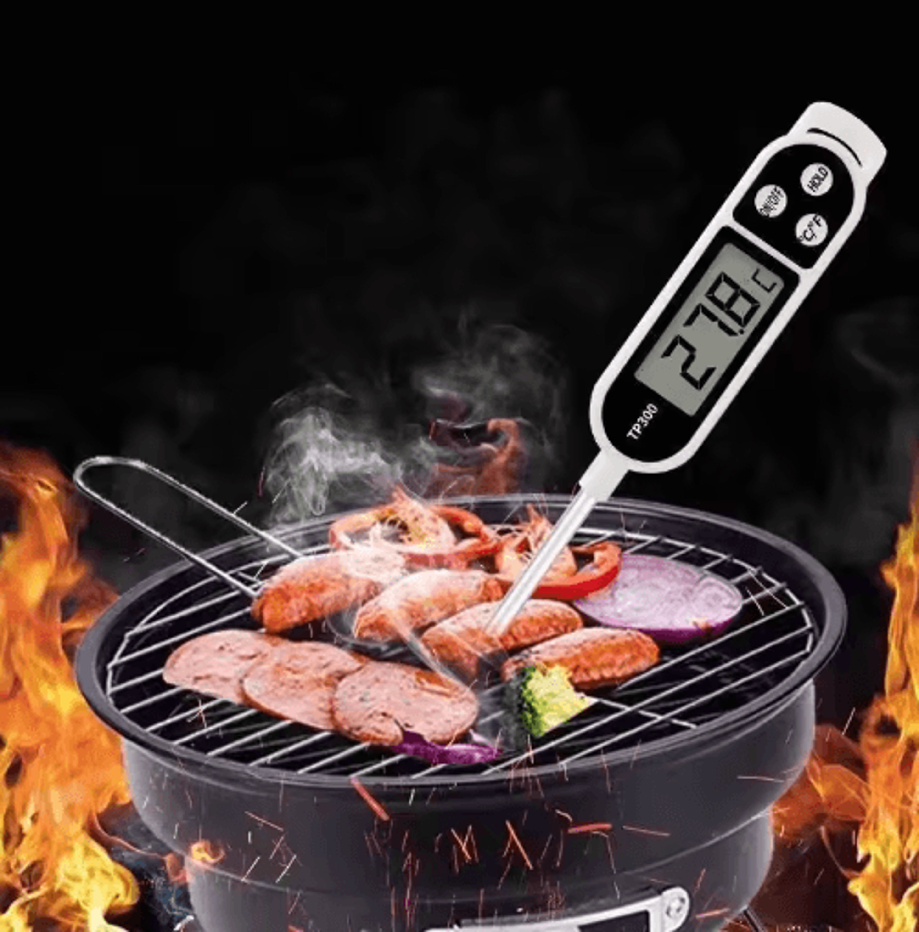 TP300 Digital Meat Thermometer LCD Kitchen Thermometer For Meat BBQ Baking  Food Temperature Measur 5