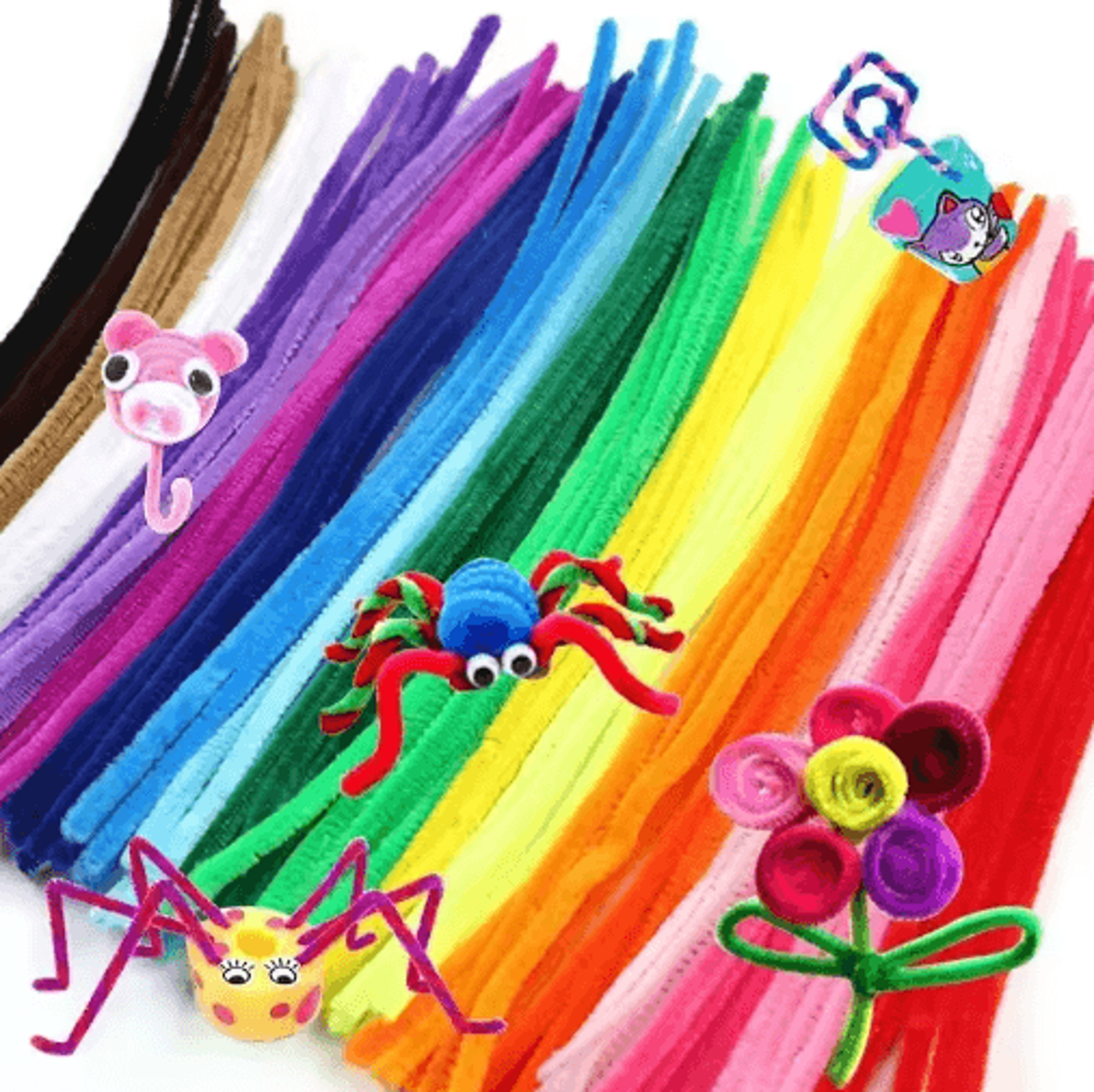 Colorful Chenille Stems For DIY Crafts  Soft Pipe Cleaners For Kids School Projects  Creative Art 11