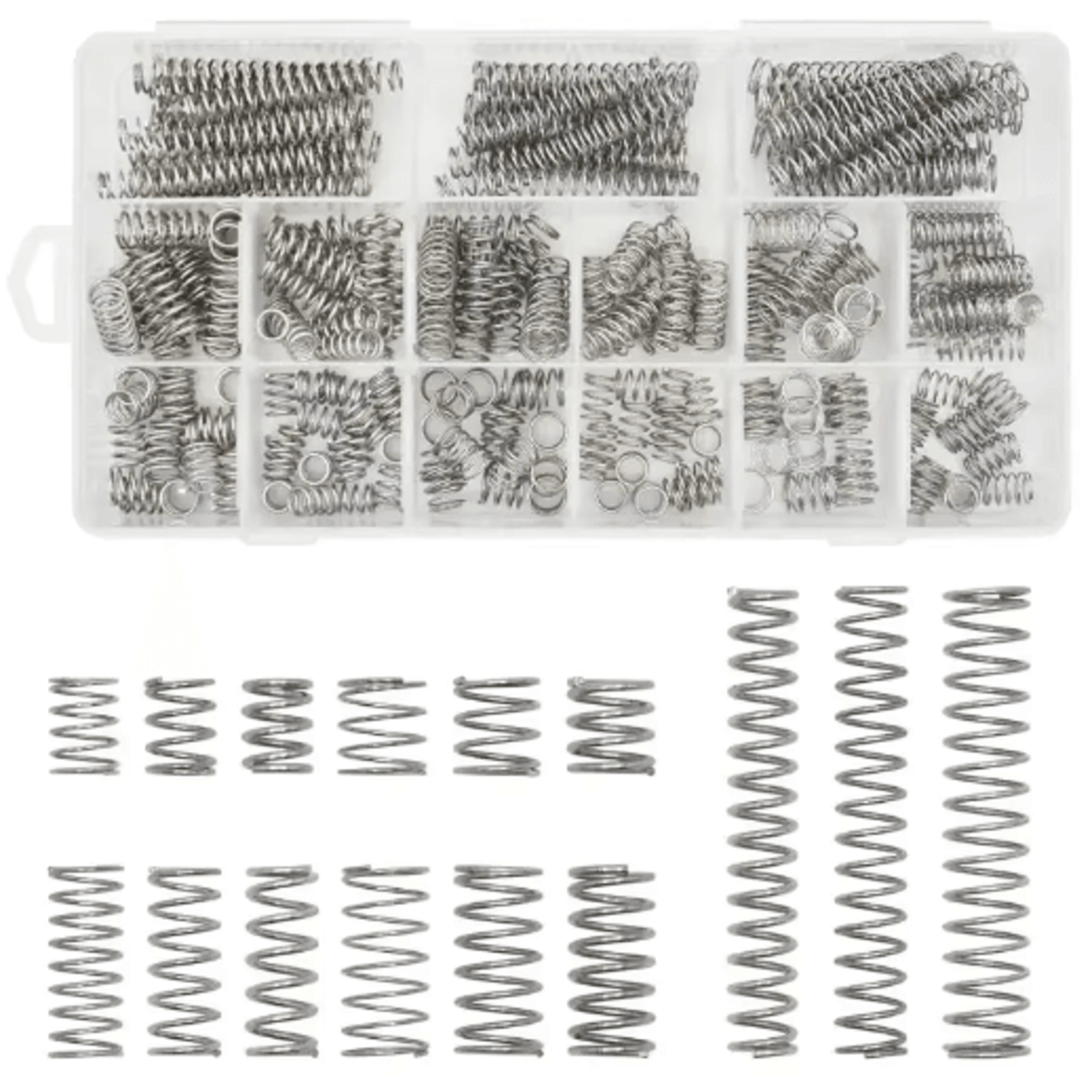Stainless Steel Compression Spring Assortment Kit  Versatile Spring Set For DIY Mechanical Repairs  1