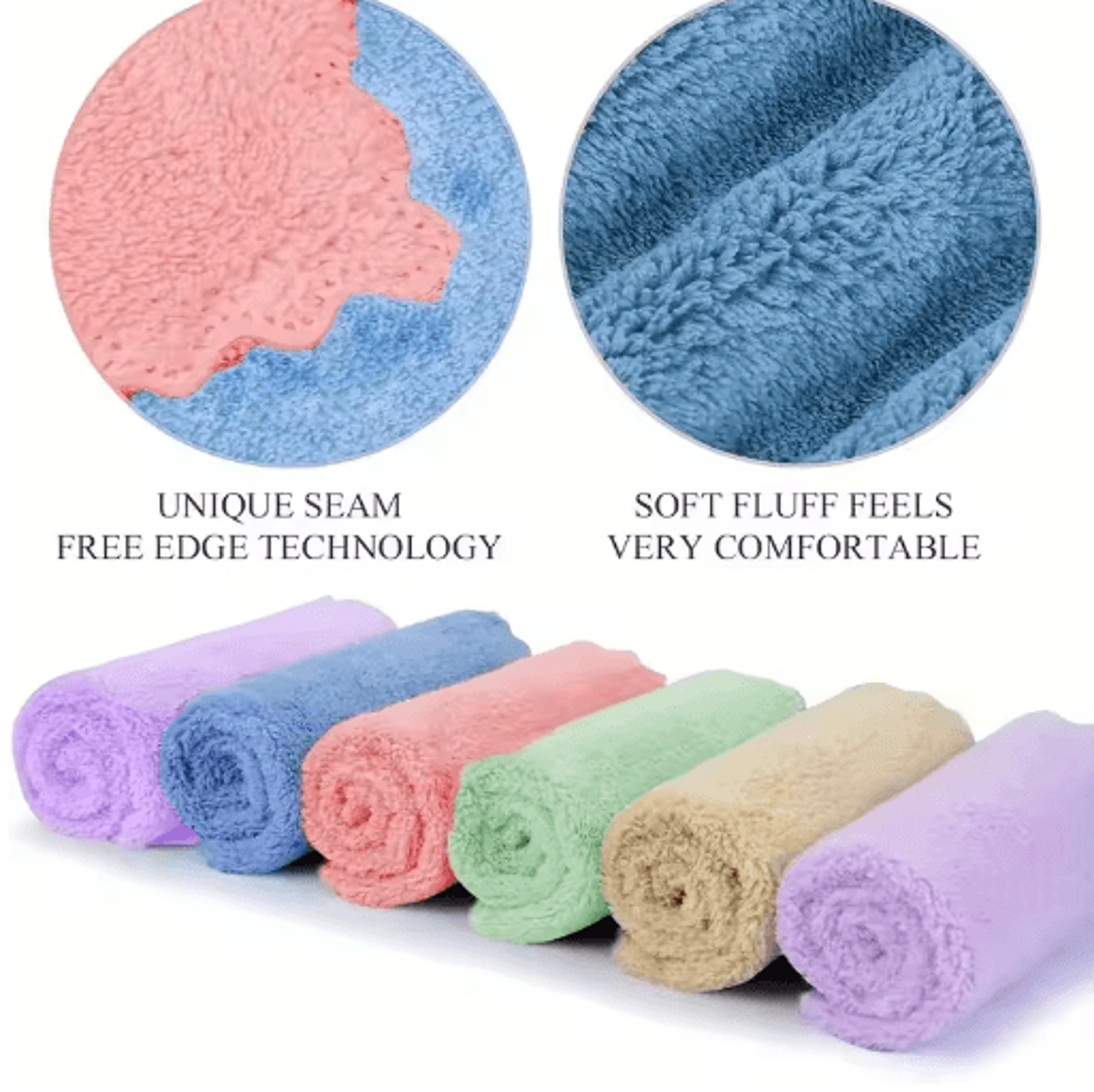 Coral Fleece Hand Towels Soft Super Absorbent Face  Dish Towels 150PCS 9