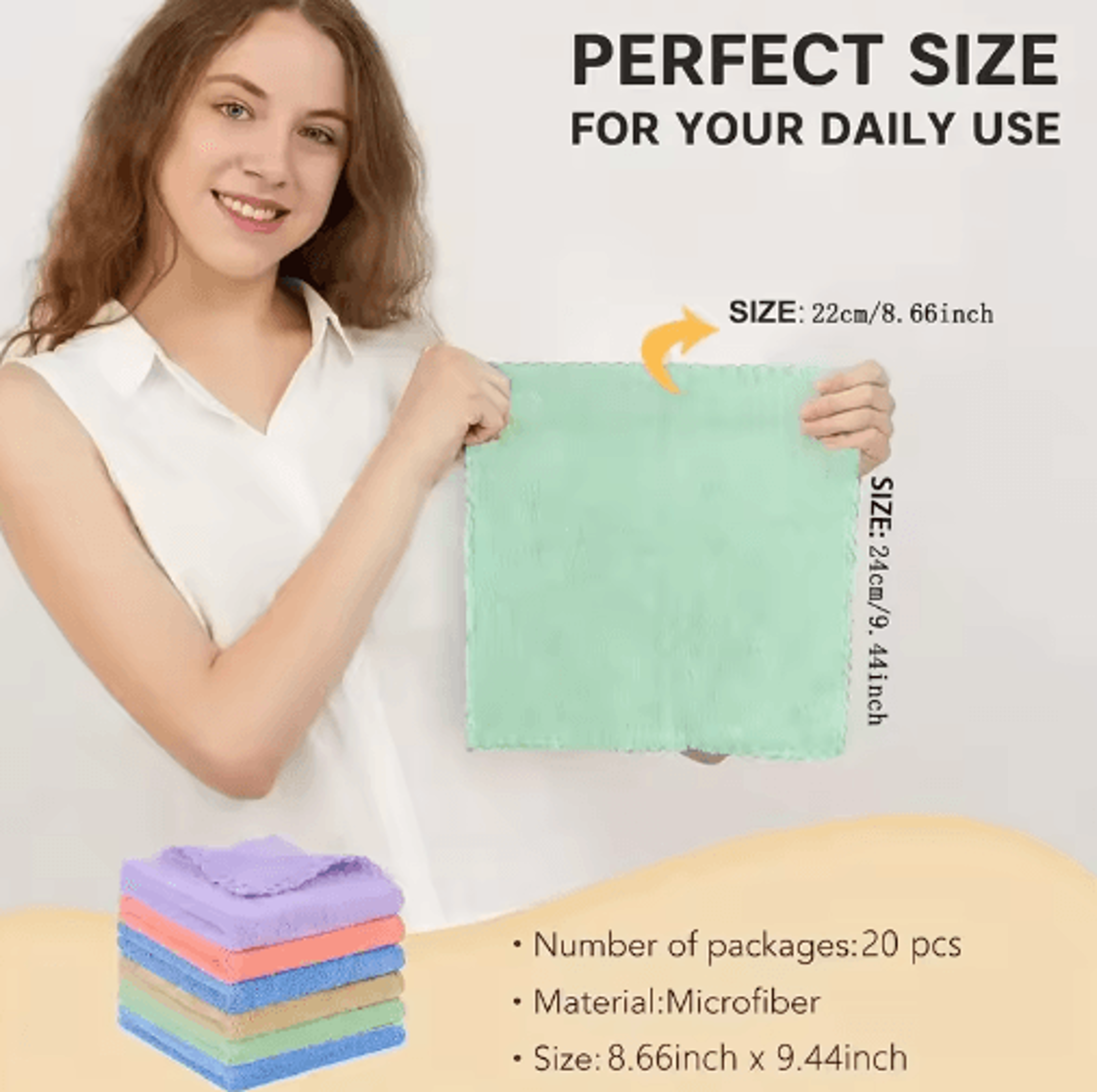 Coral Fleece Hand Towels Soft Super Absorbent Face  Dish Towels 150PCS 10
