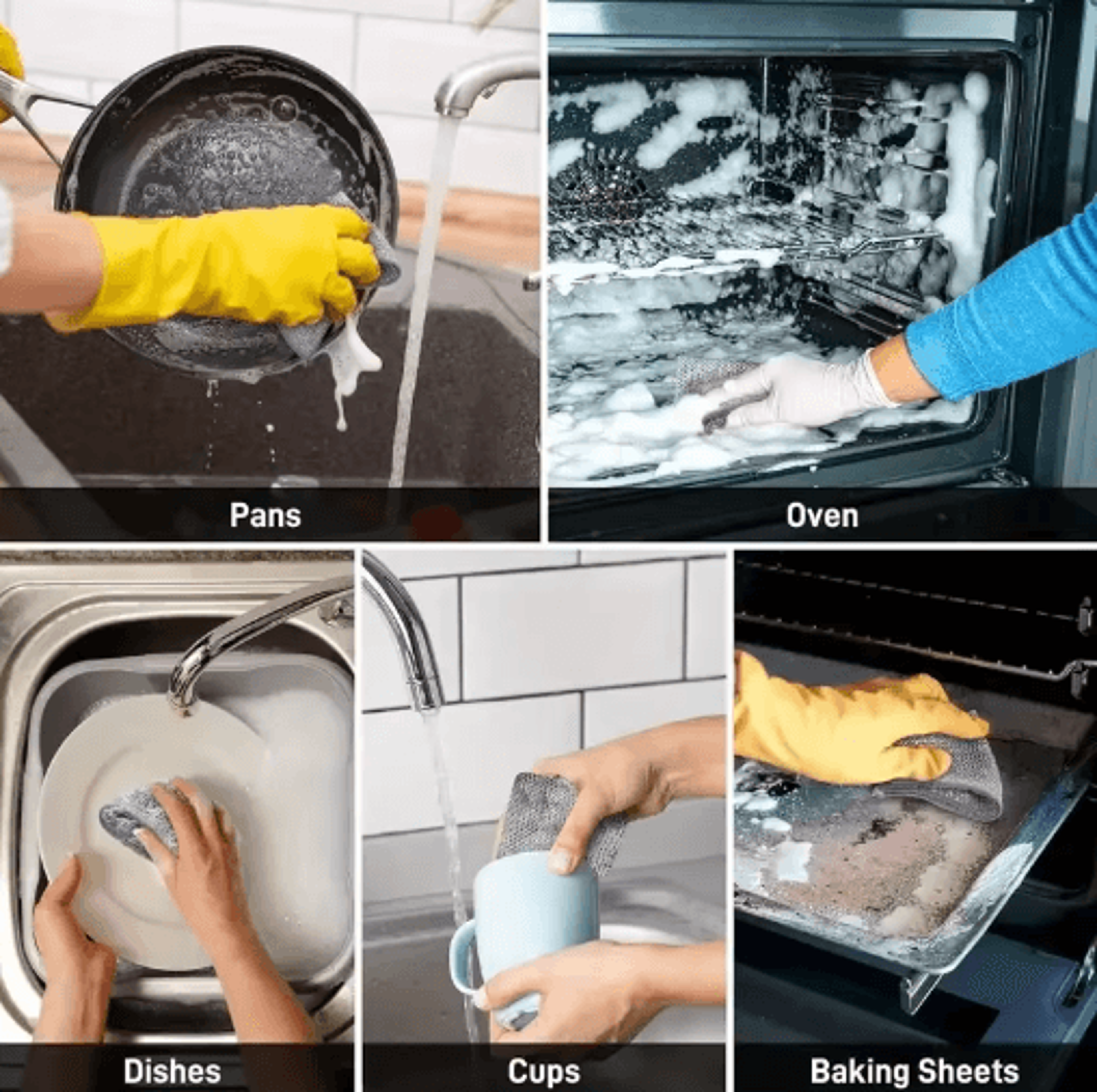 Magic DoubleSided Wire Dishwashing Cloth  Thickened NonScratch Kitchen Cleaning Rag For Pots Pans   3