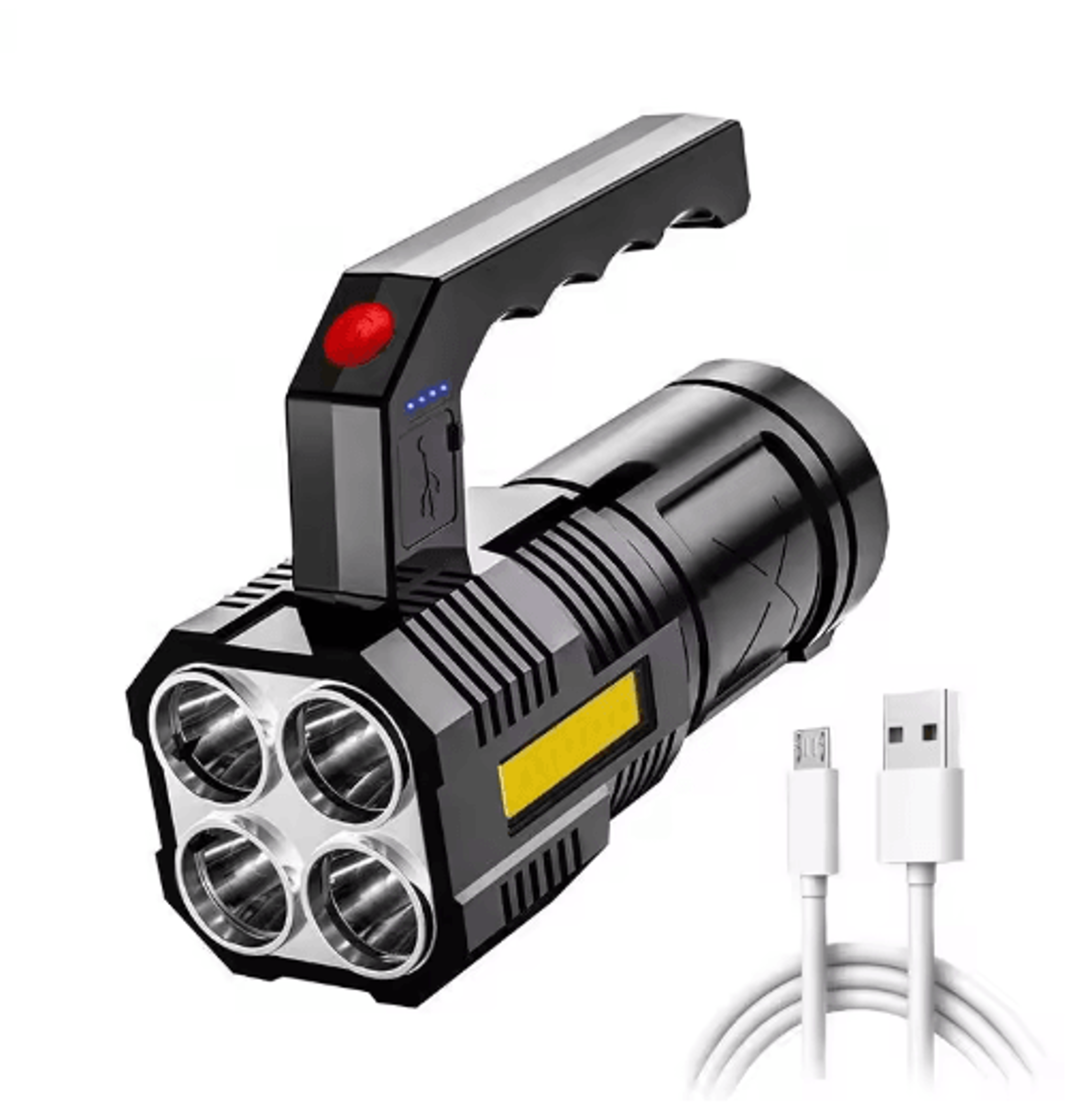High Power USB Rechargeable LED Flashlight  QuadCore Ultra Bright Tactical Torch For Camping  Emerg 1