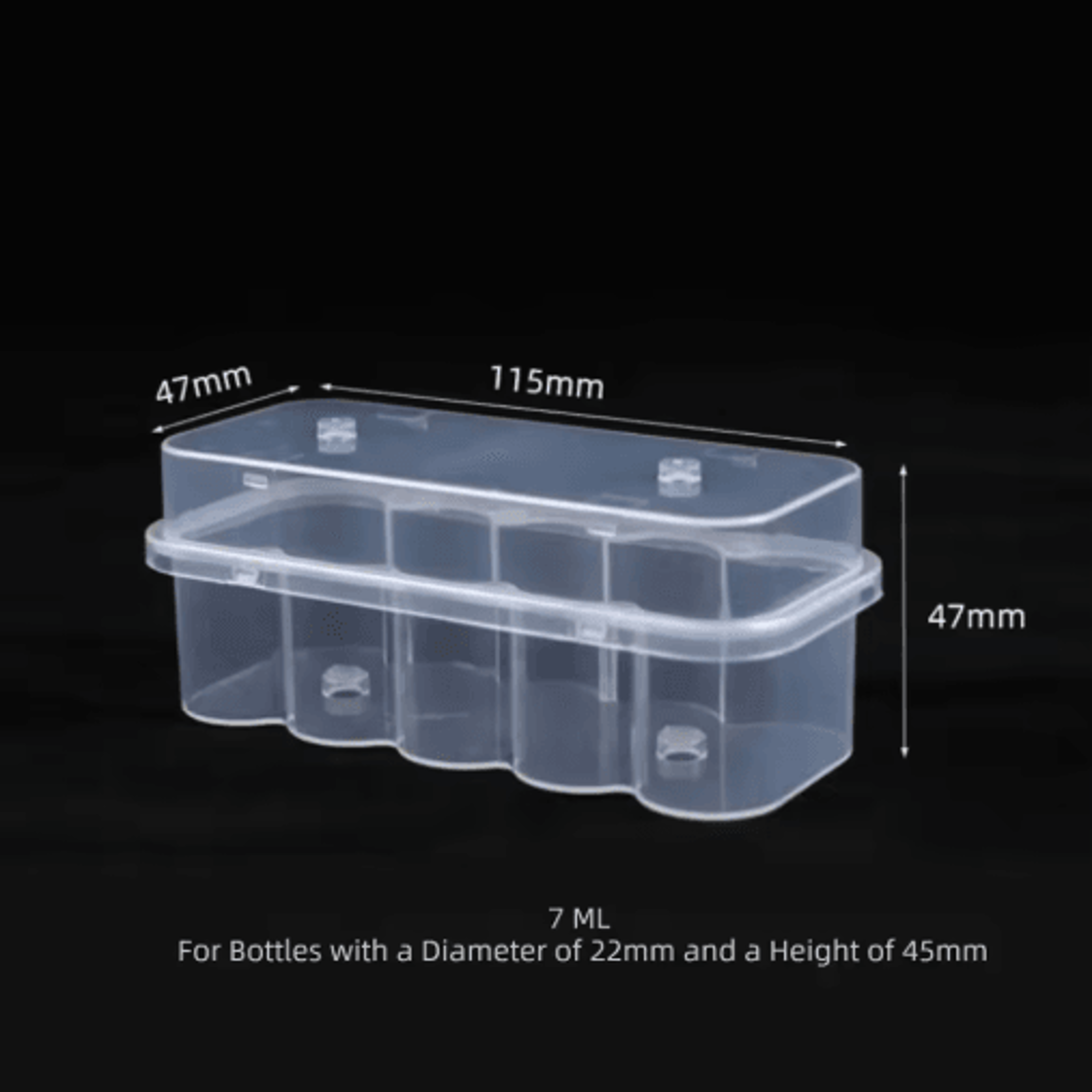 Stackable Vial Storage Box  10Slot Plastic Microtube Case For 3mL  10mL Tubes 1